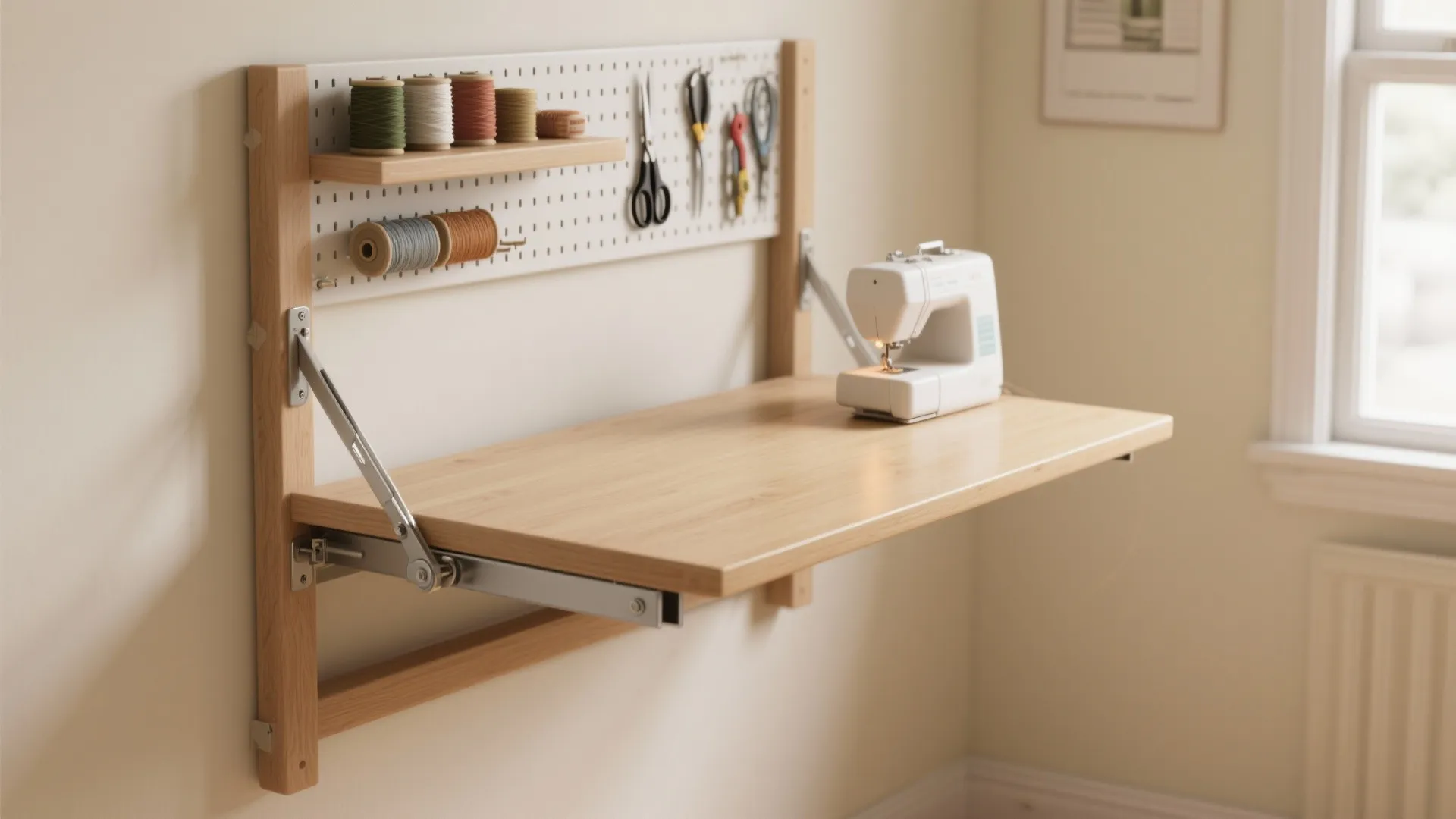 1. Fold-down wall table