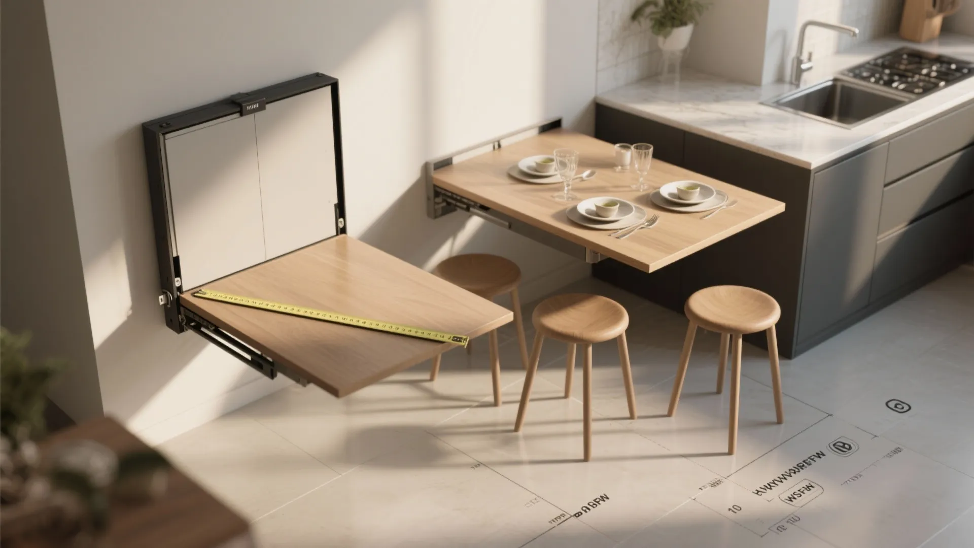 3. Fold-Down Table for Flexibility