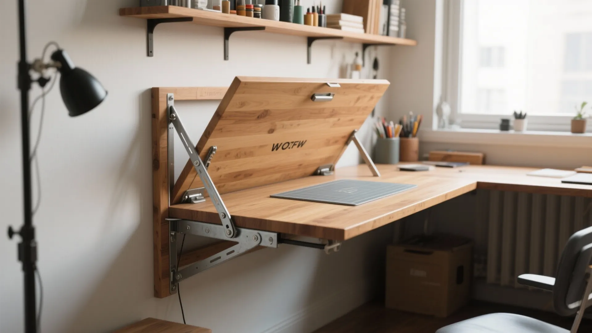 1. Fold-Down Wall-Mounted Table