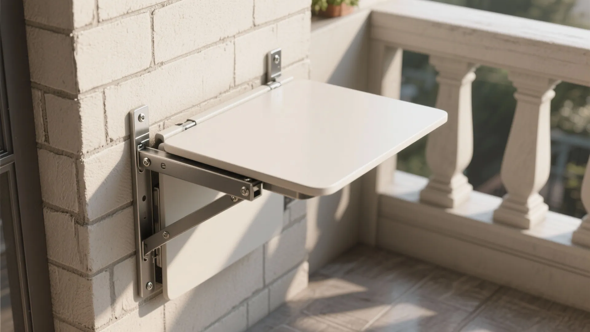 2. Fold-down wall-mounted table for small patios