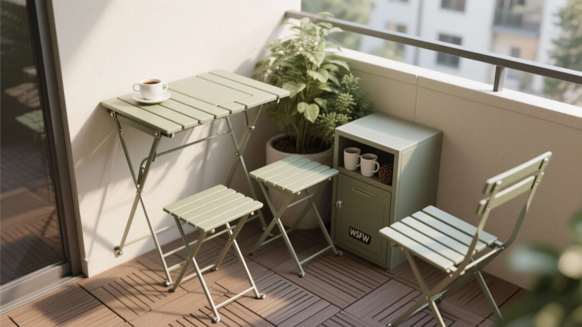 Compact Entertaining: Fold-Down Tables and Slim Storage