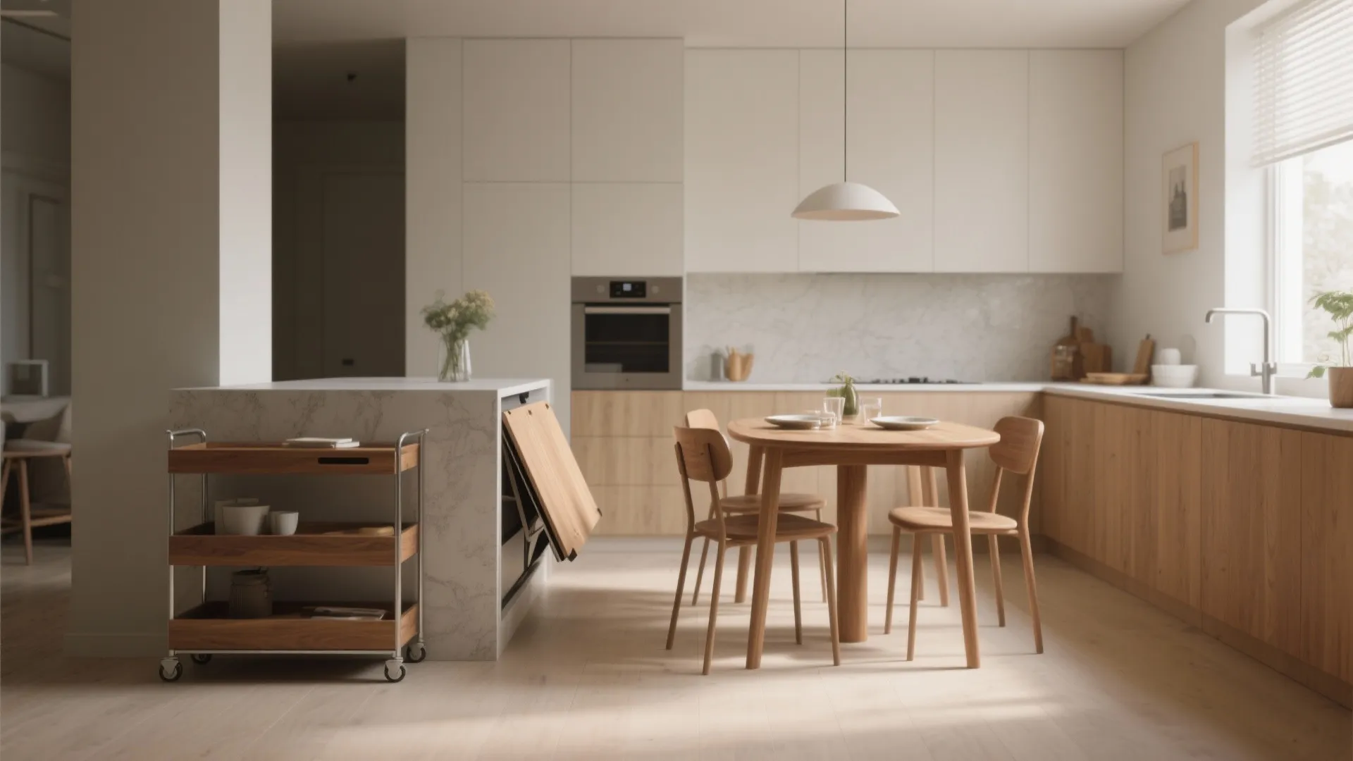 4. Multipurpose Island or Fold-Down Table