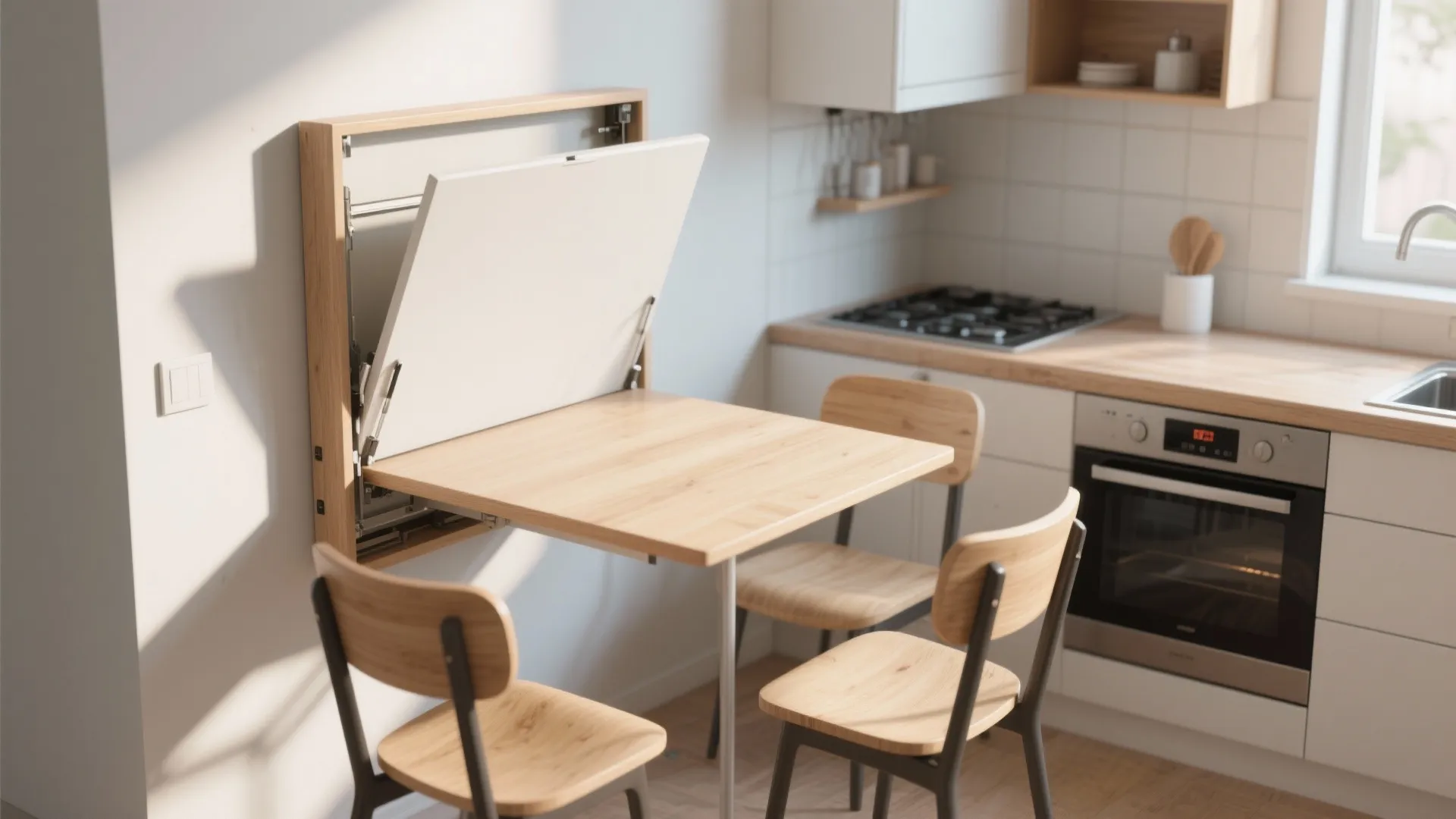 10. Fold-Down Dining Table