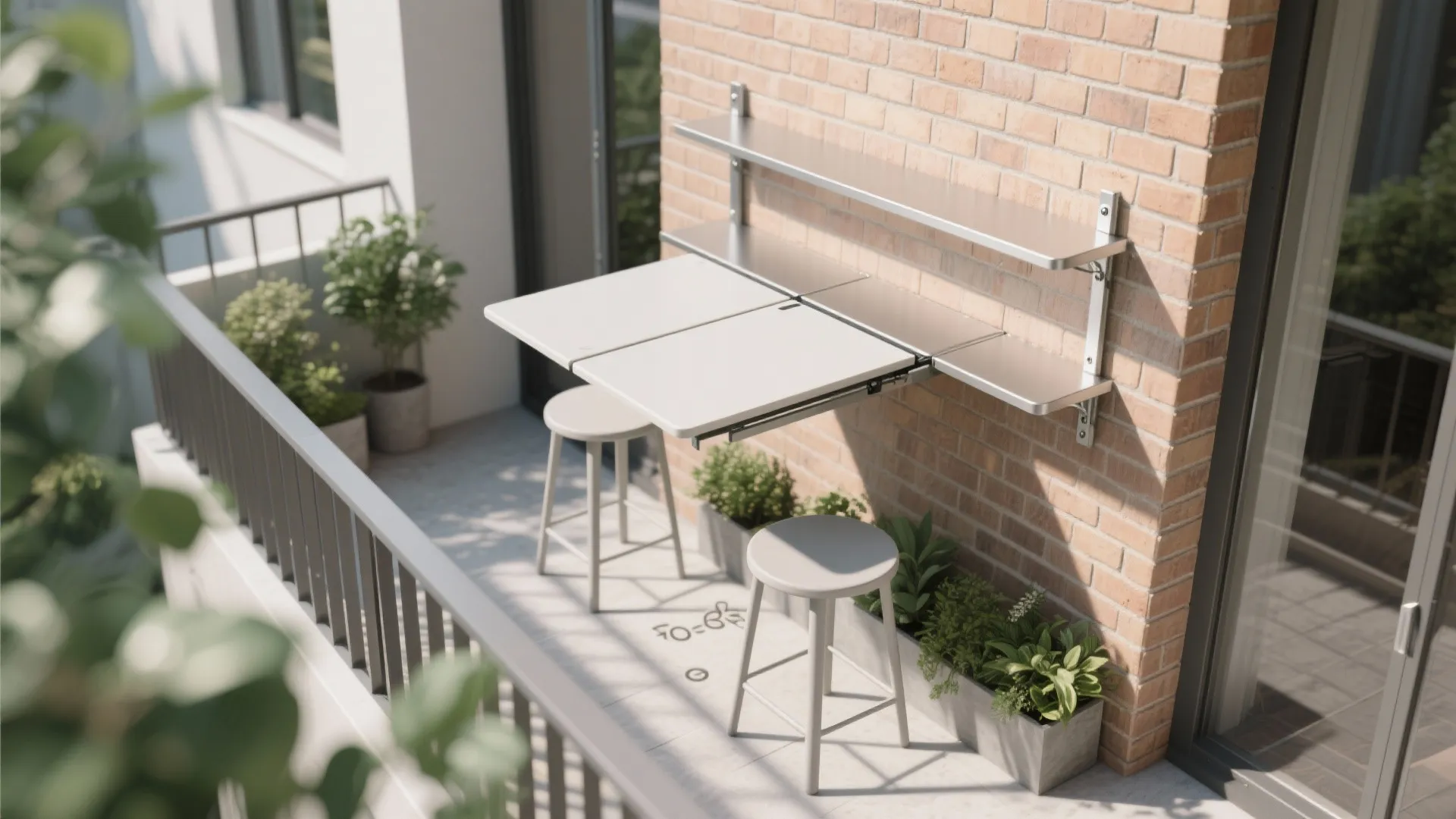 Fold-Down Wall Tables for Micro Dining