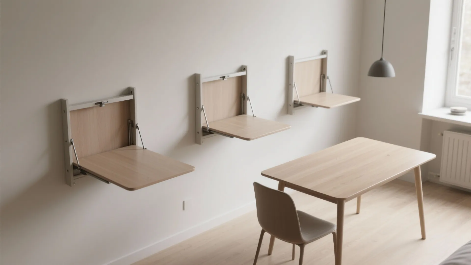 3. Wall-mounted Folding Tables: Minimal Footprint