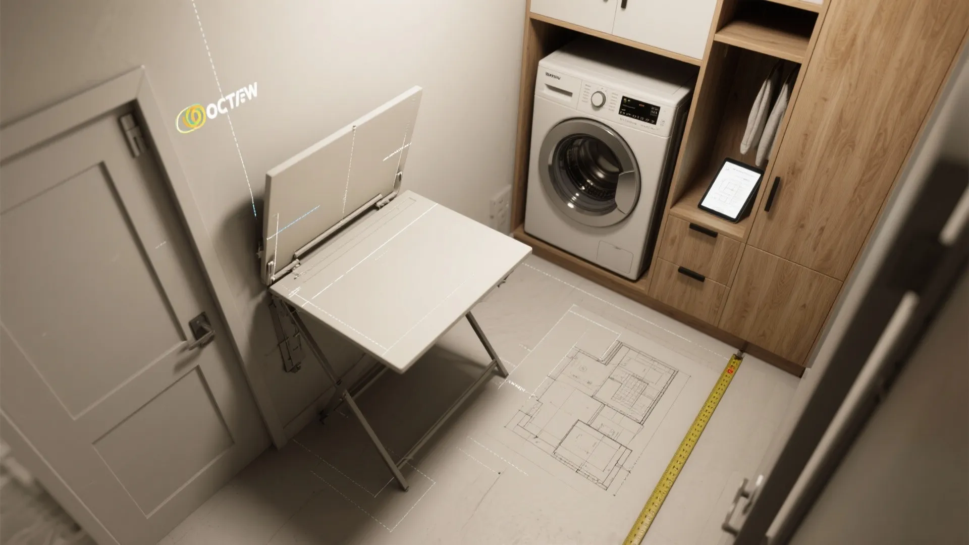 3. Fold-down surfaces and multi-use counters