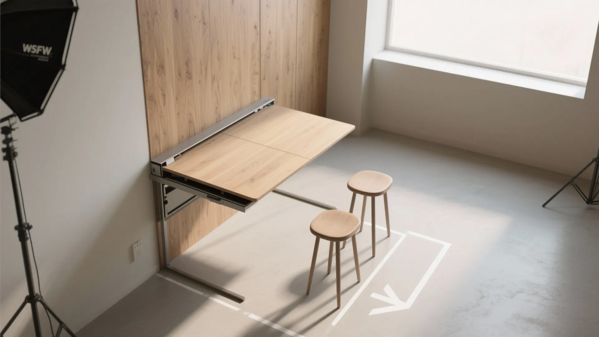 3. Wall-Mounted Fold-Down Table — Minimal Footprint, Maximum Flex