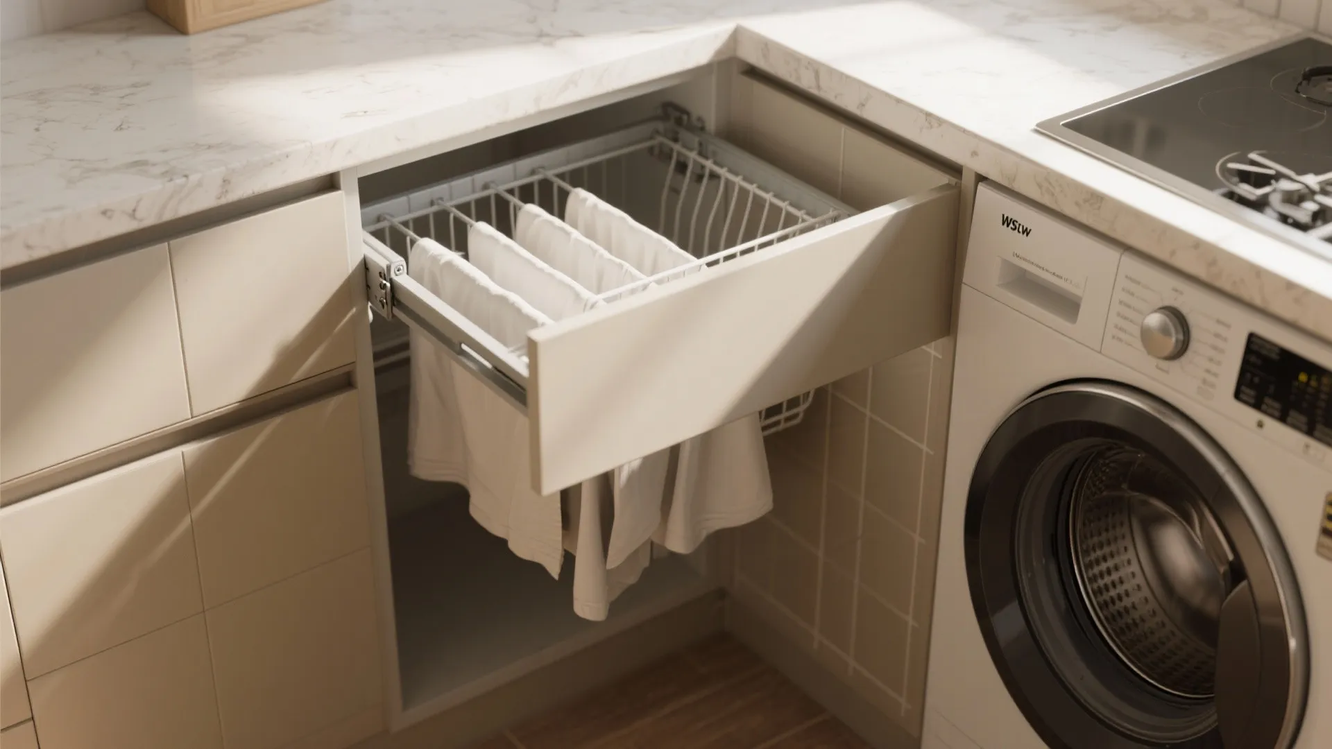 3. Fold-down Surfaces and Pull-out Racks