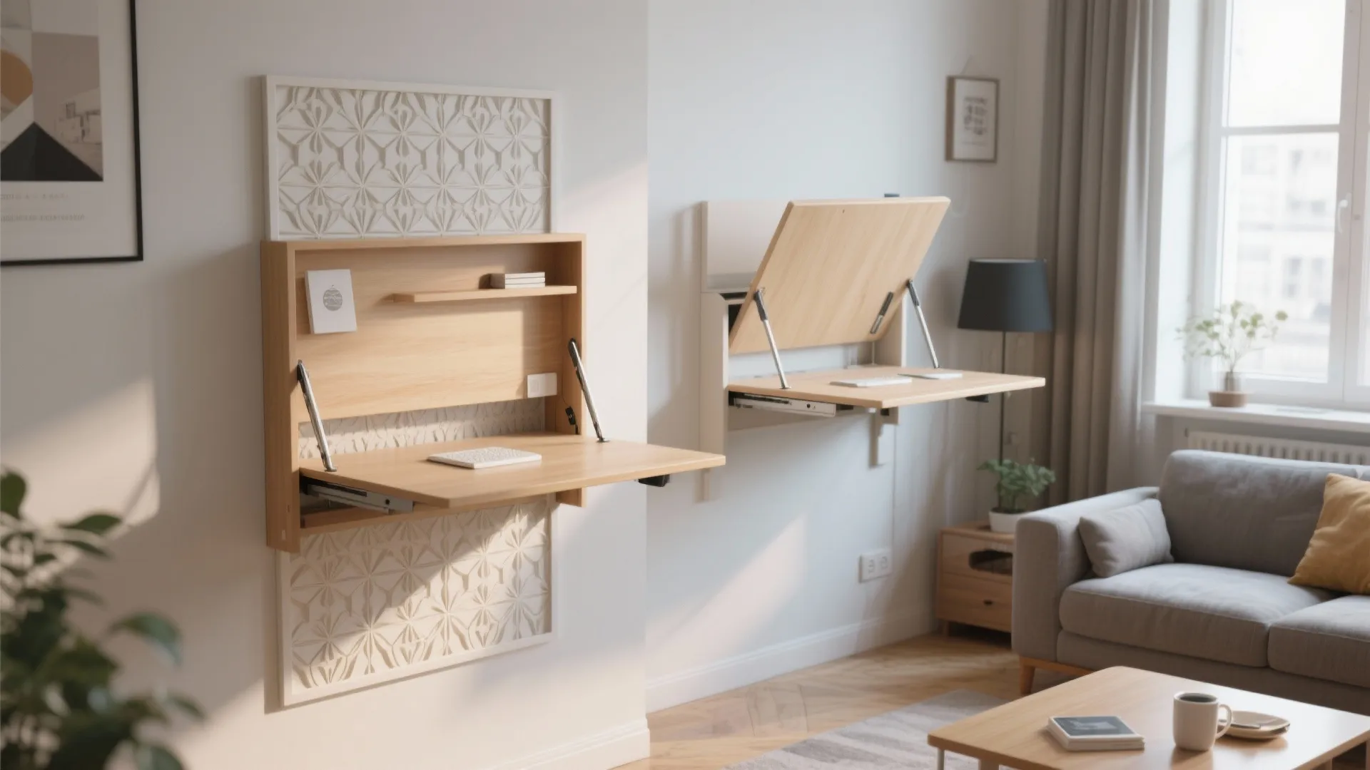 4. Fold-Down Wall Desk