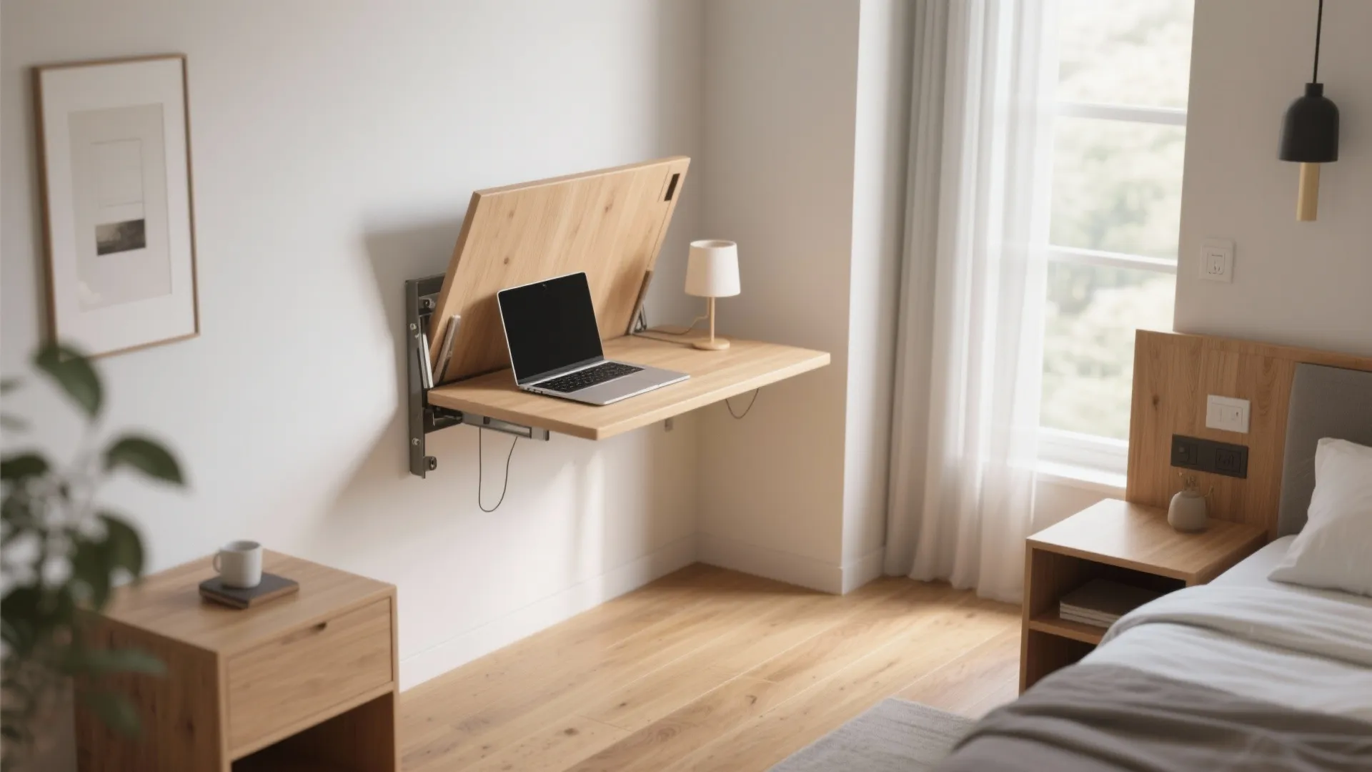 3. Fold-down Wall Desk
