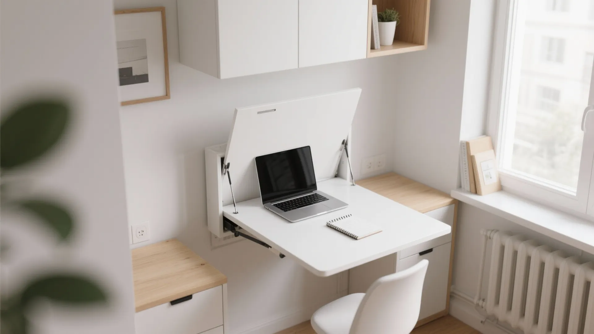 8. Fold-Down Wall Desks