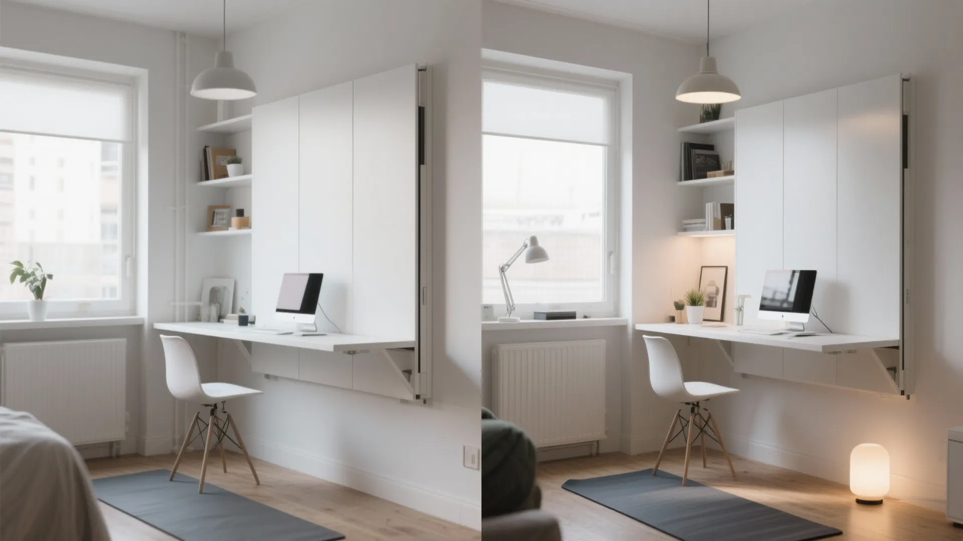 2. Fold-Down Wall Desks