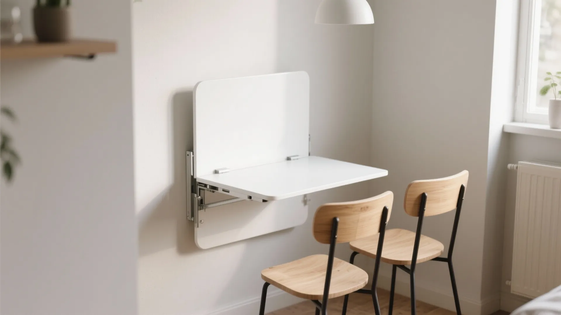 1. Fold-Down Wall Tables