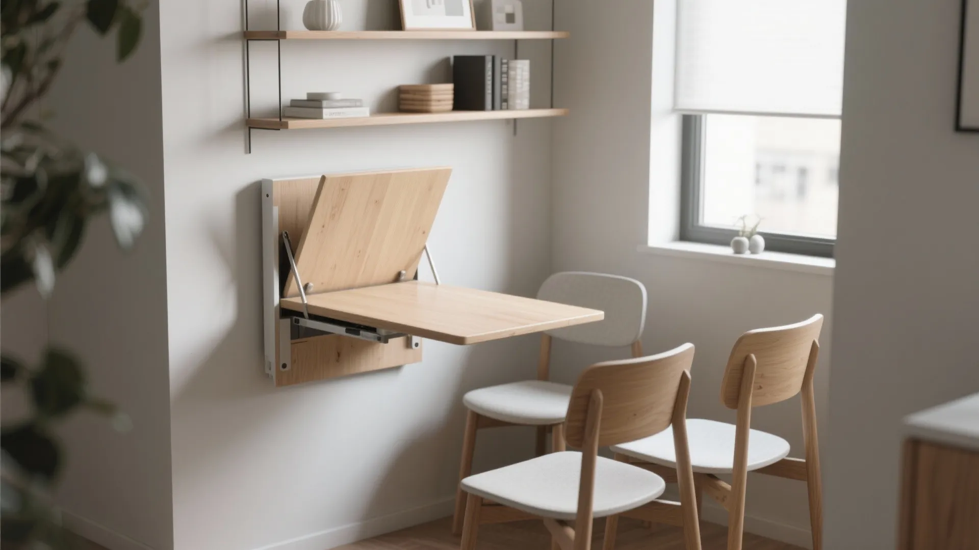 1. Fold-Down Wall Tables