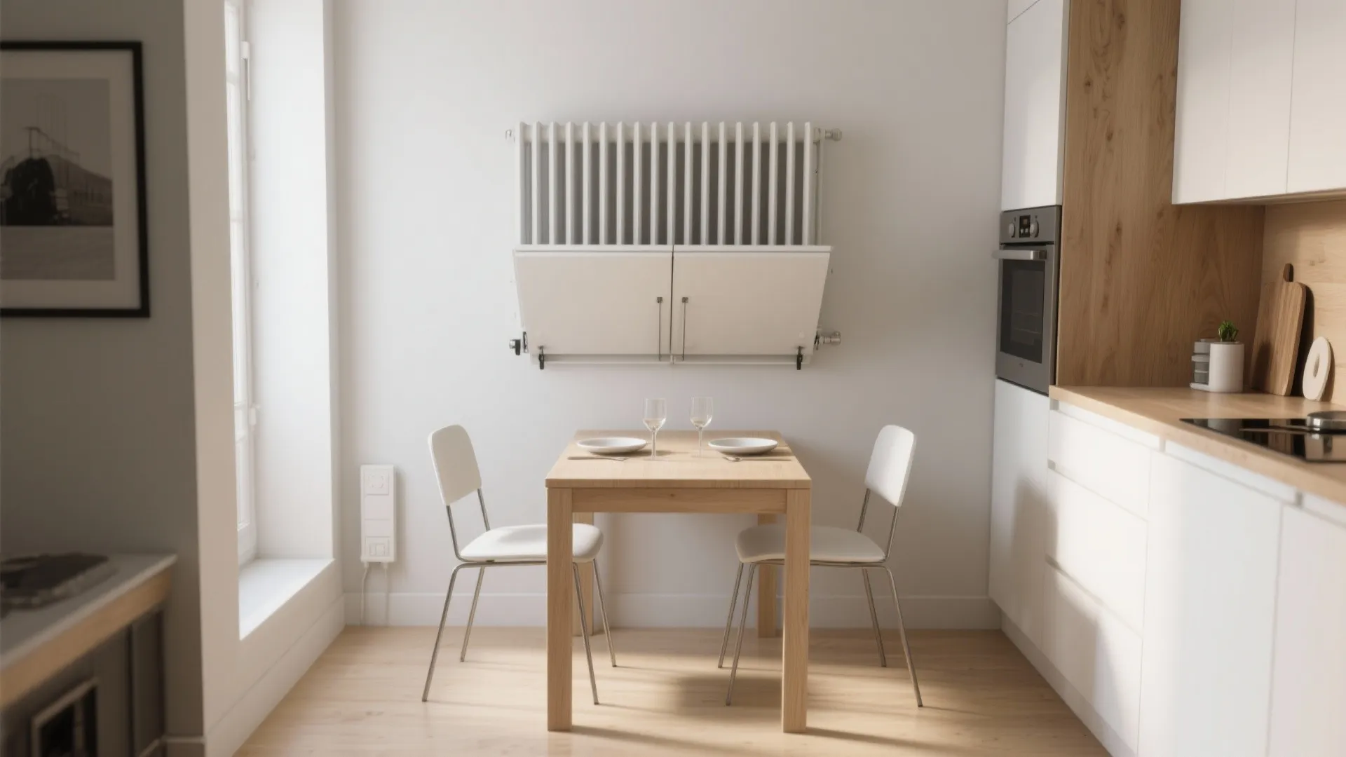 1. Fold-down wall tables