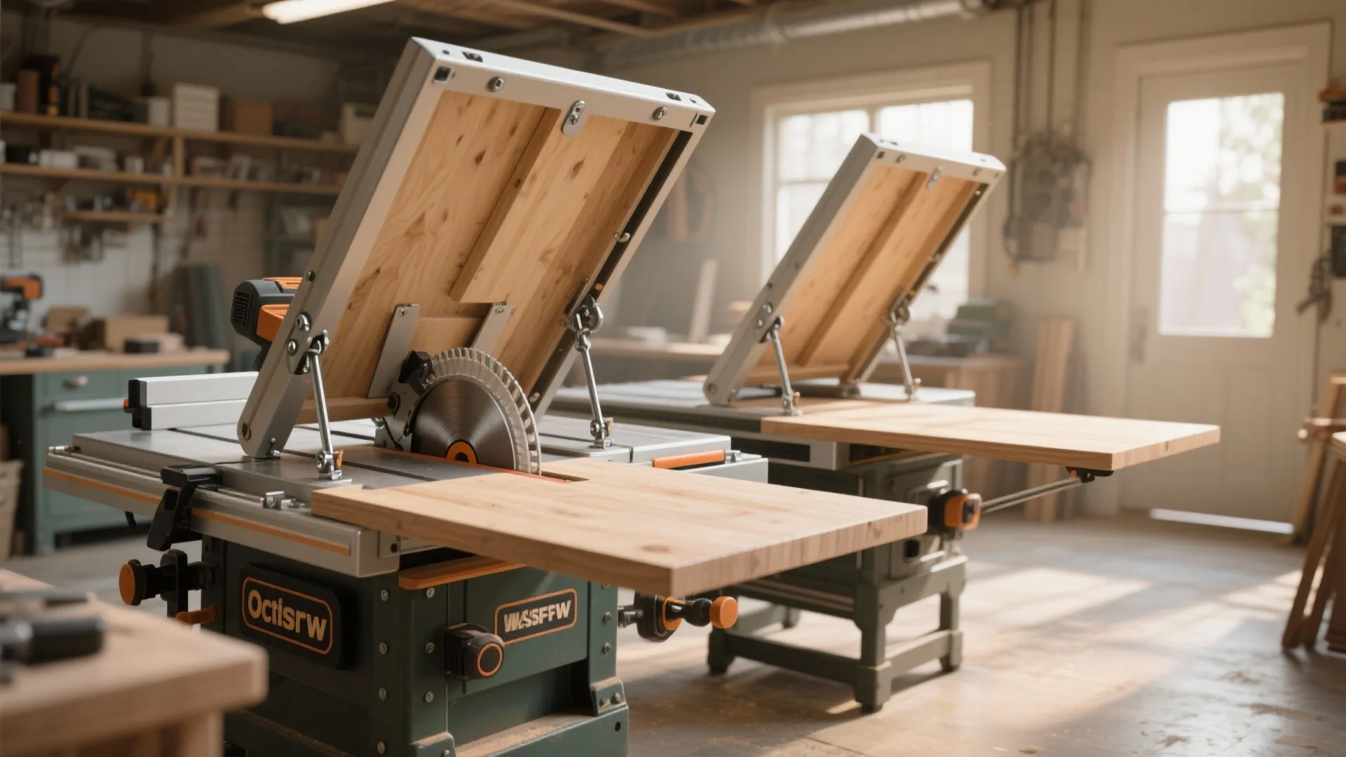 1. Fold-down Outfeed and Wings