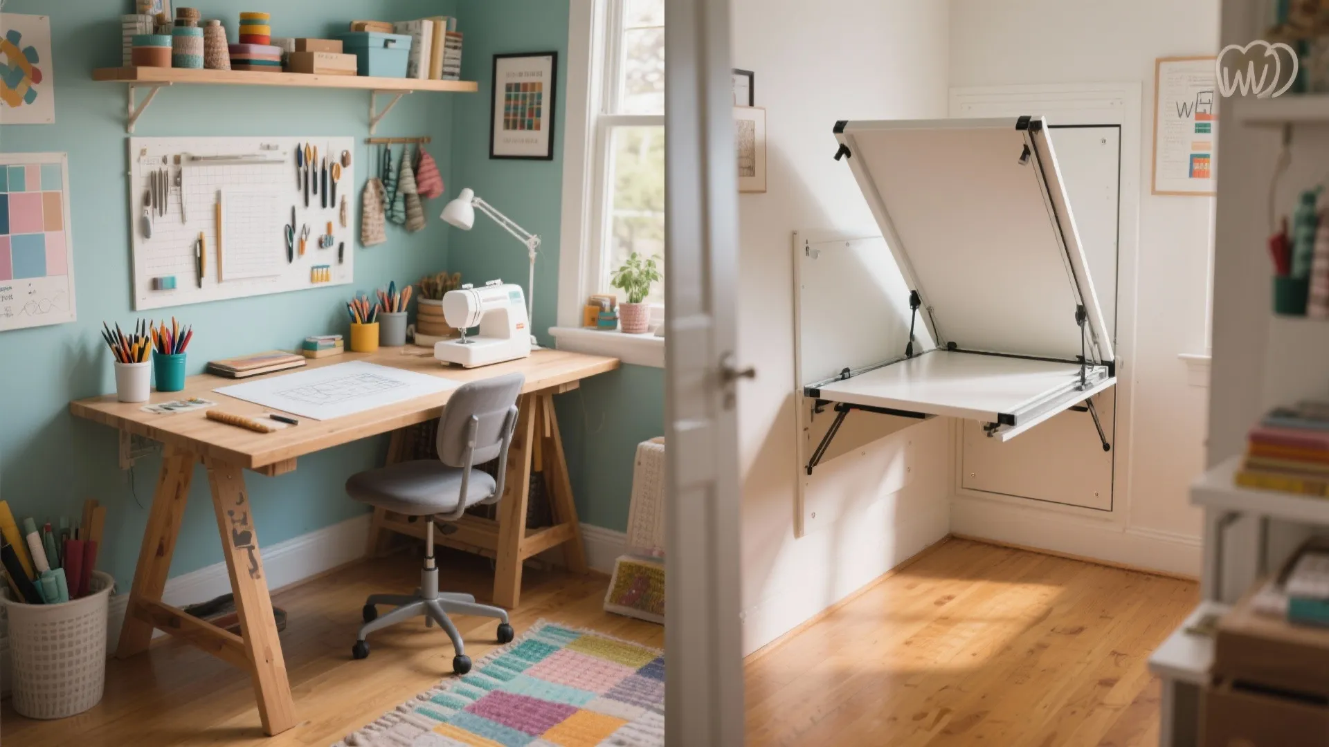 2. Fold-Down Worktables