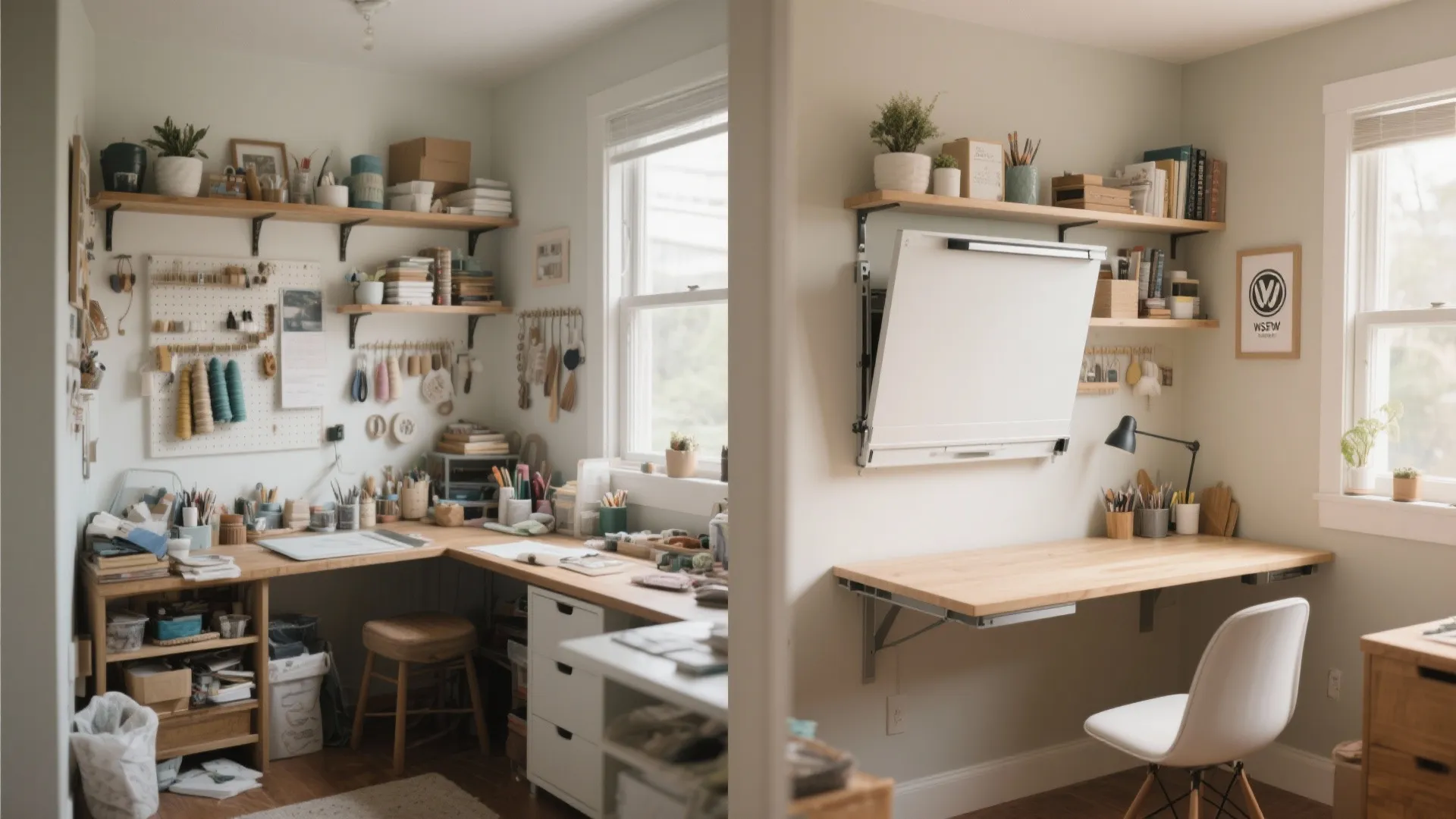 2. Fold-Down Worktable