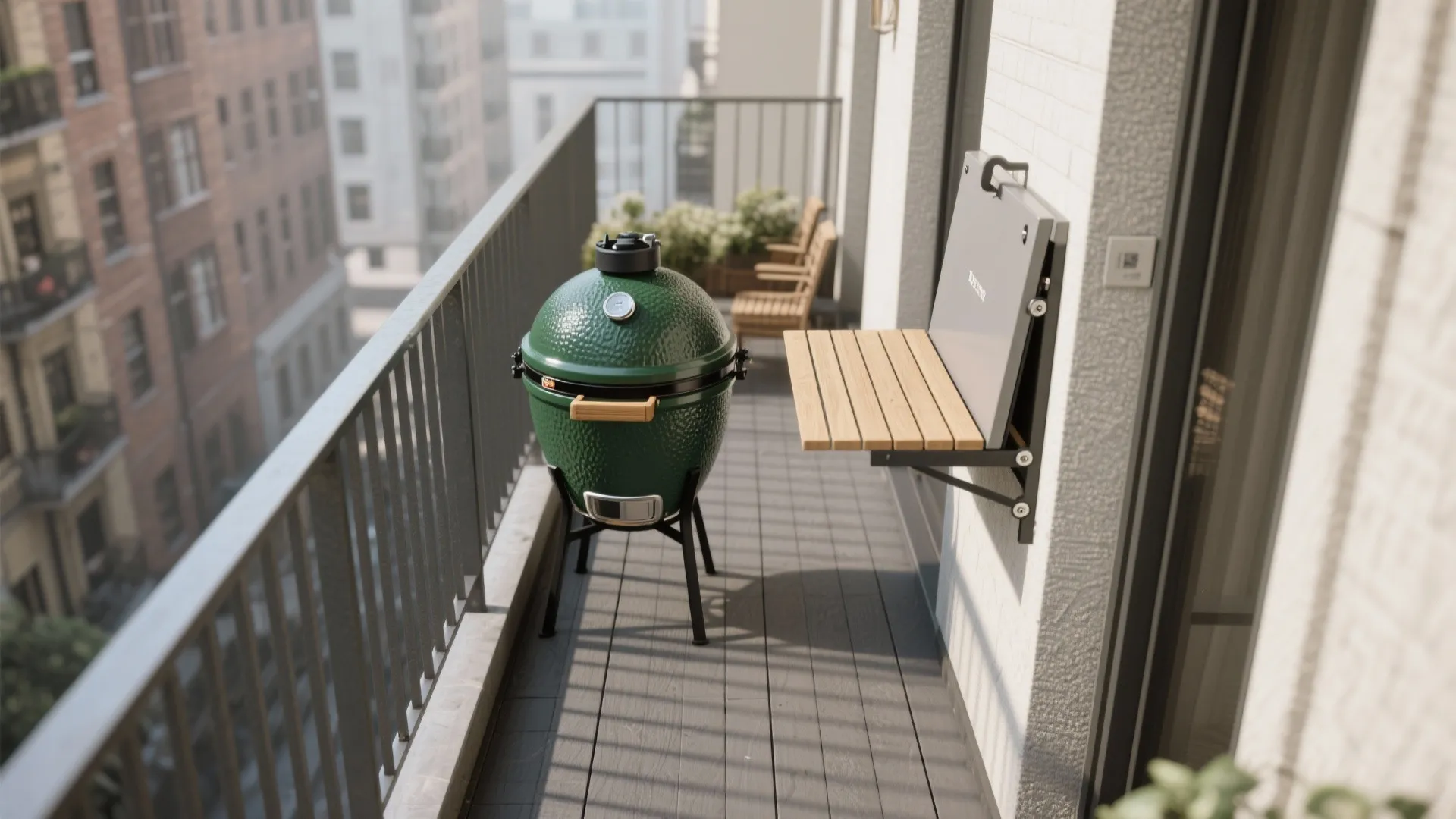 4. Fold-down Worktop for Narrow Patios