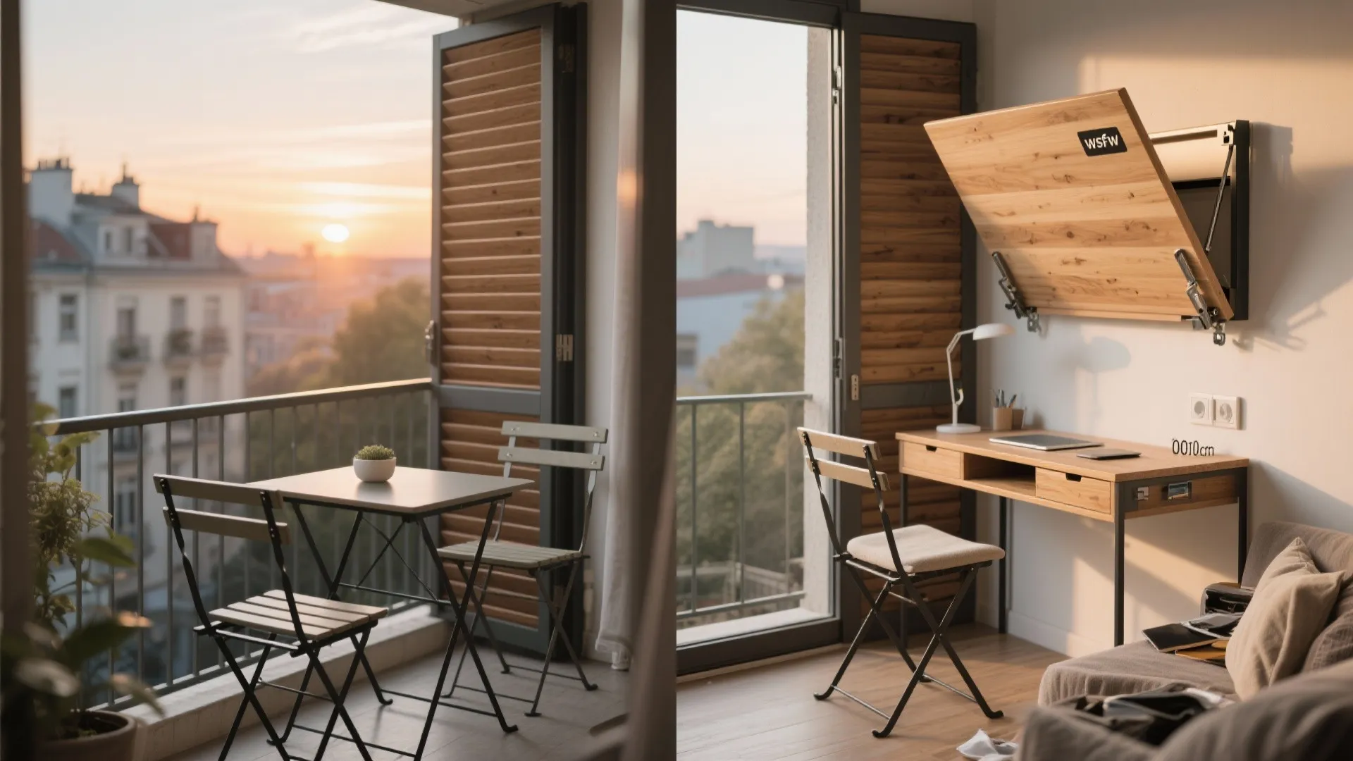 Fold-Flat Furniture: A Balcony That Changes With You