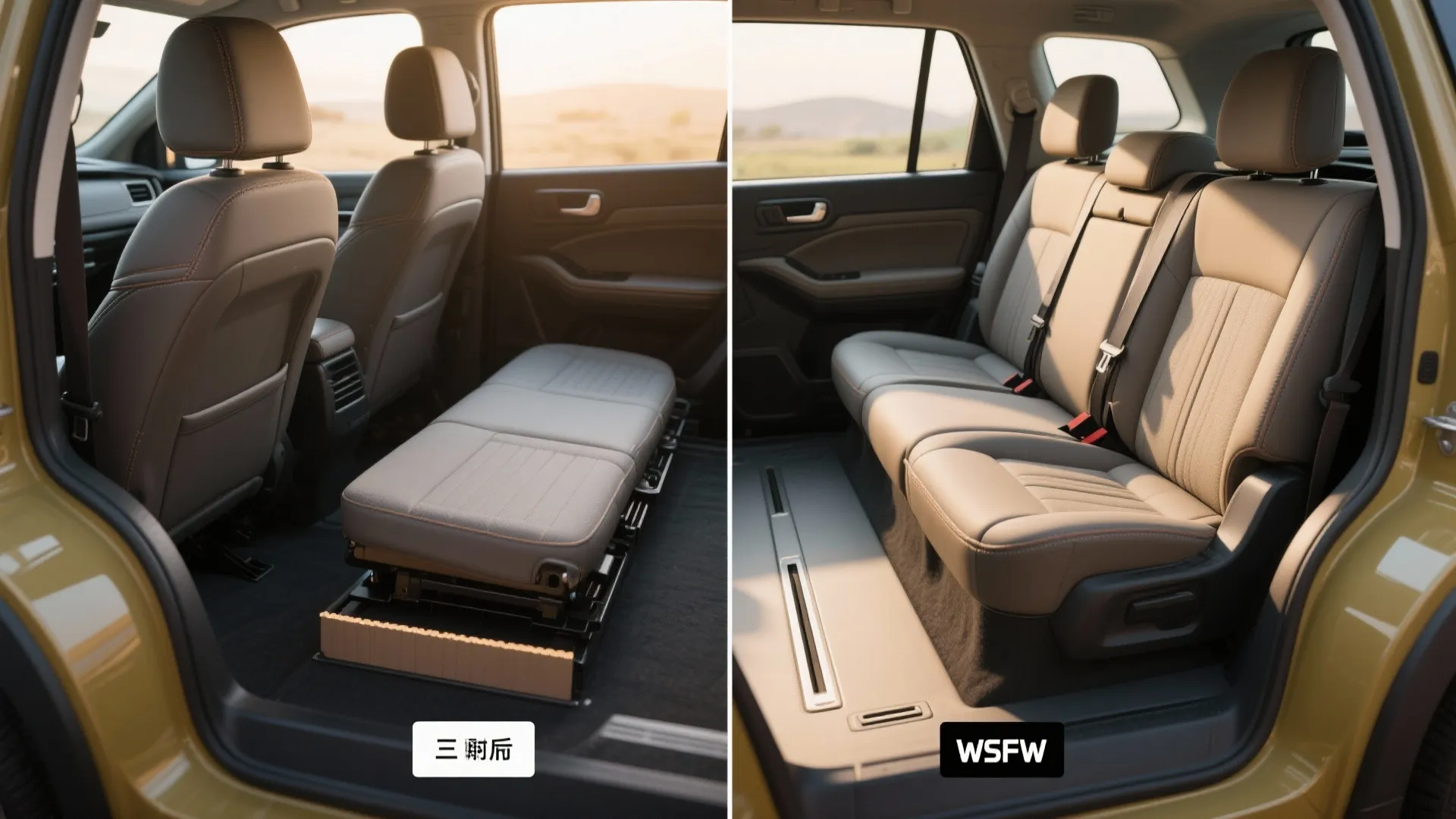 2. Learn which seats fold flat (and how)