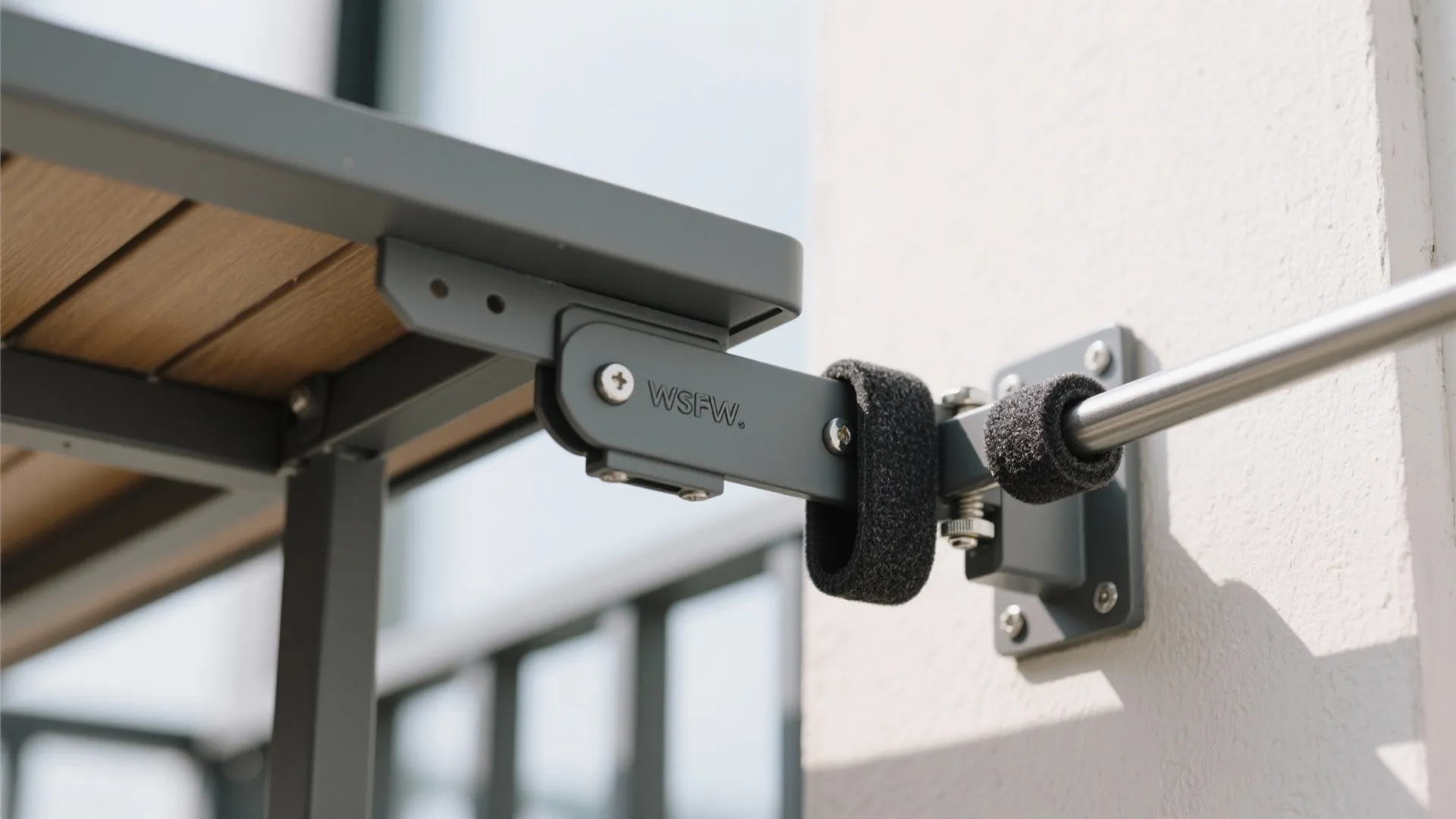 4) Slim fold-down tables and rail-hung bars