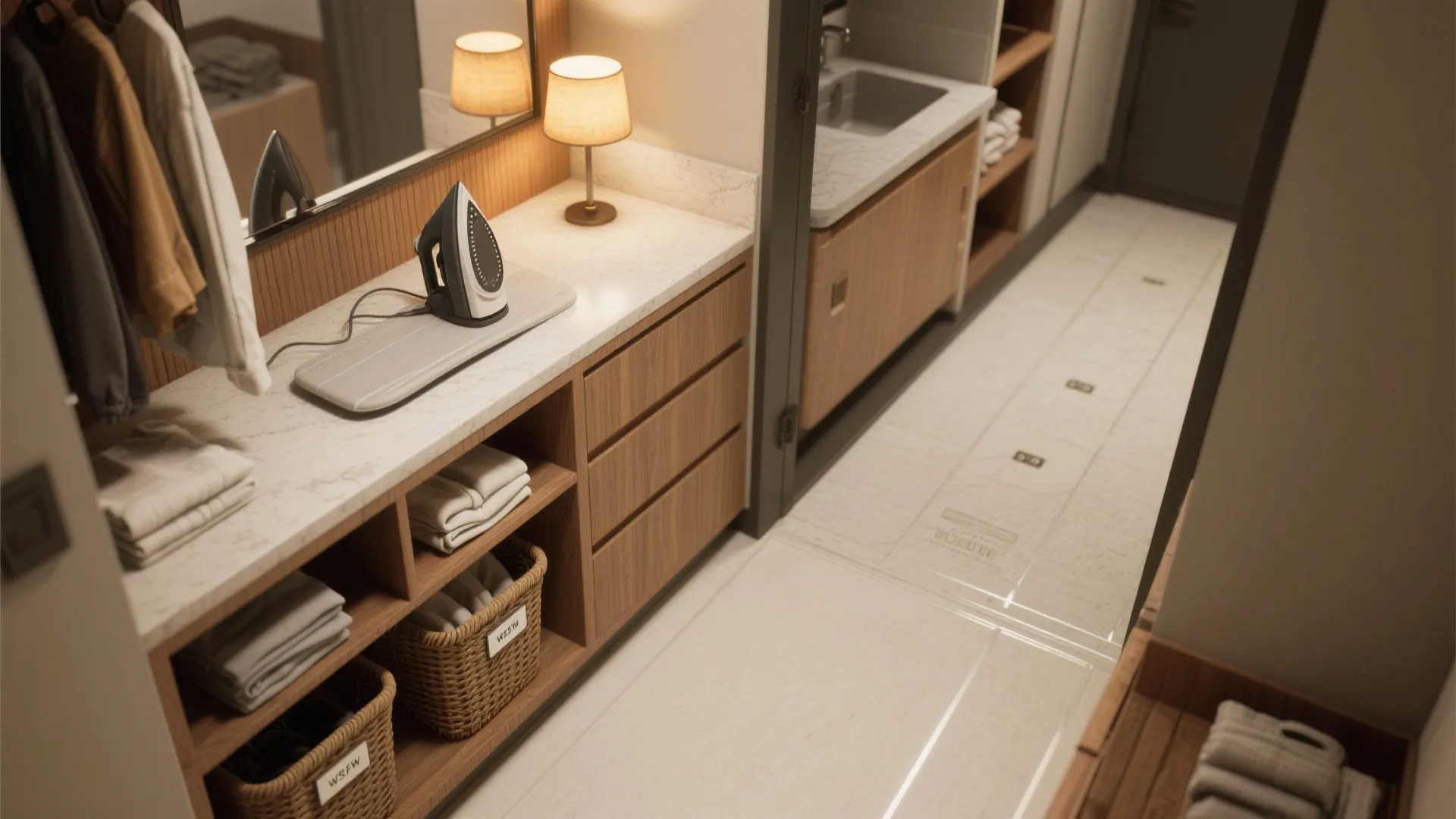 5. Fold + Iron Station with Built-In Sorting