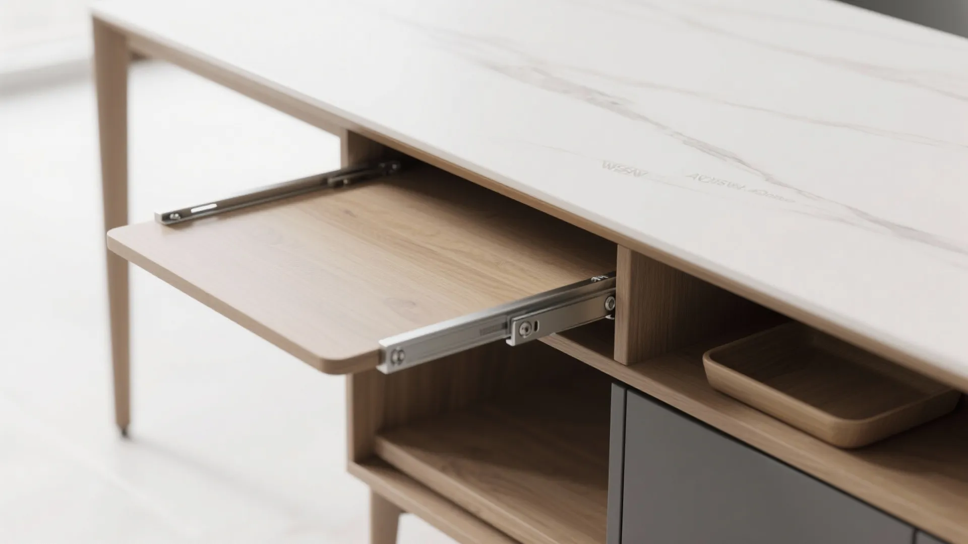 3. Fold-out leaf or addable tray solutions