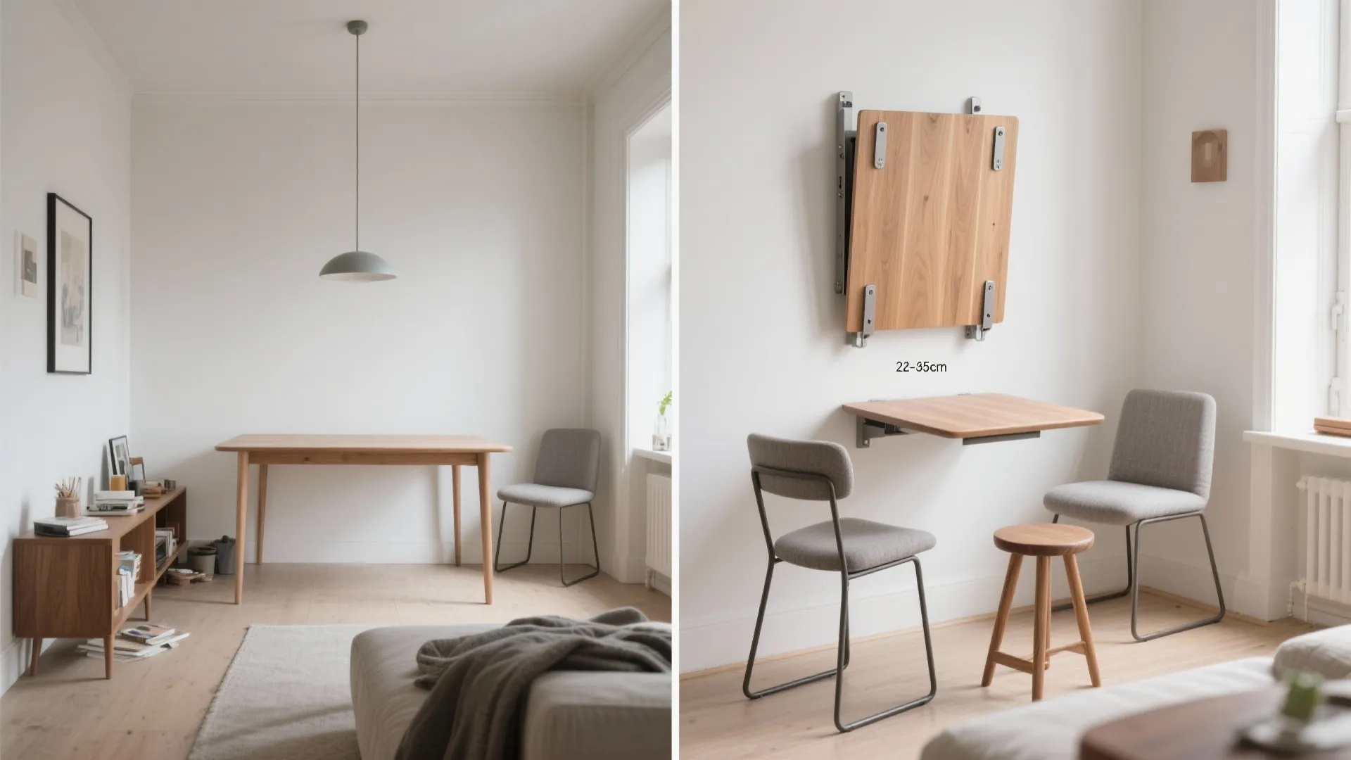 3) Fold-Away Dining: Wall-Mounted Tables, Stacks, and Stools