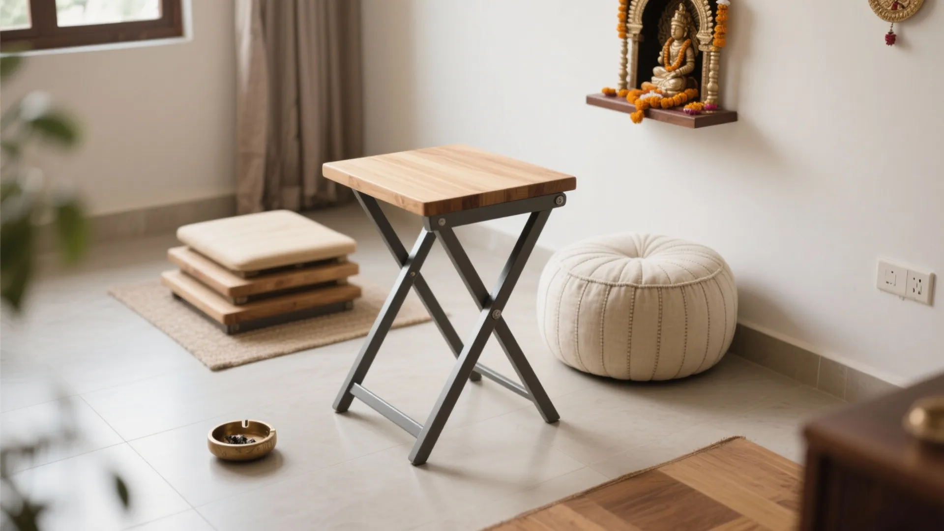Foldable and nesting stools for flexible rituals