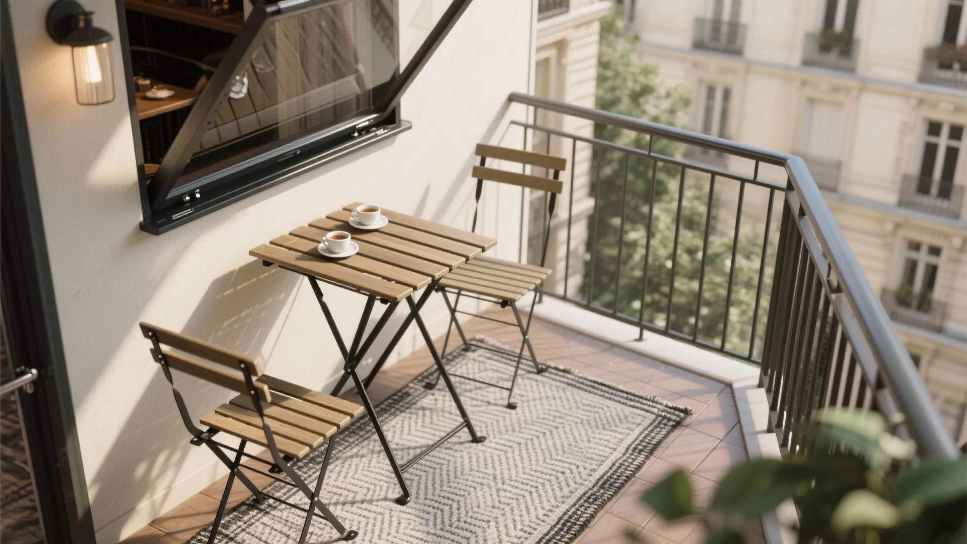 Fold-Down Dining Nook for Two