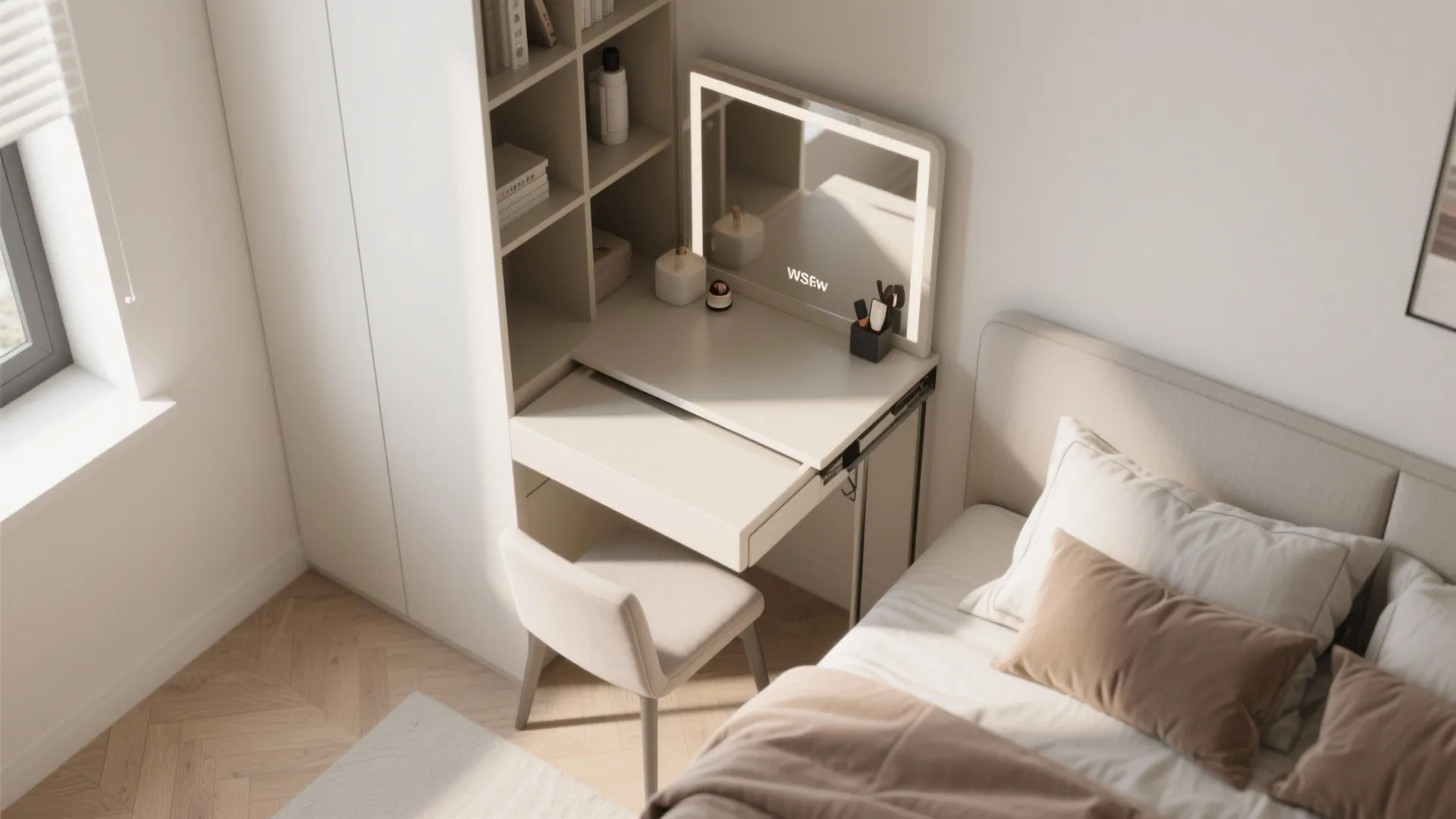 6. Fold-Out Desk or Vanity