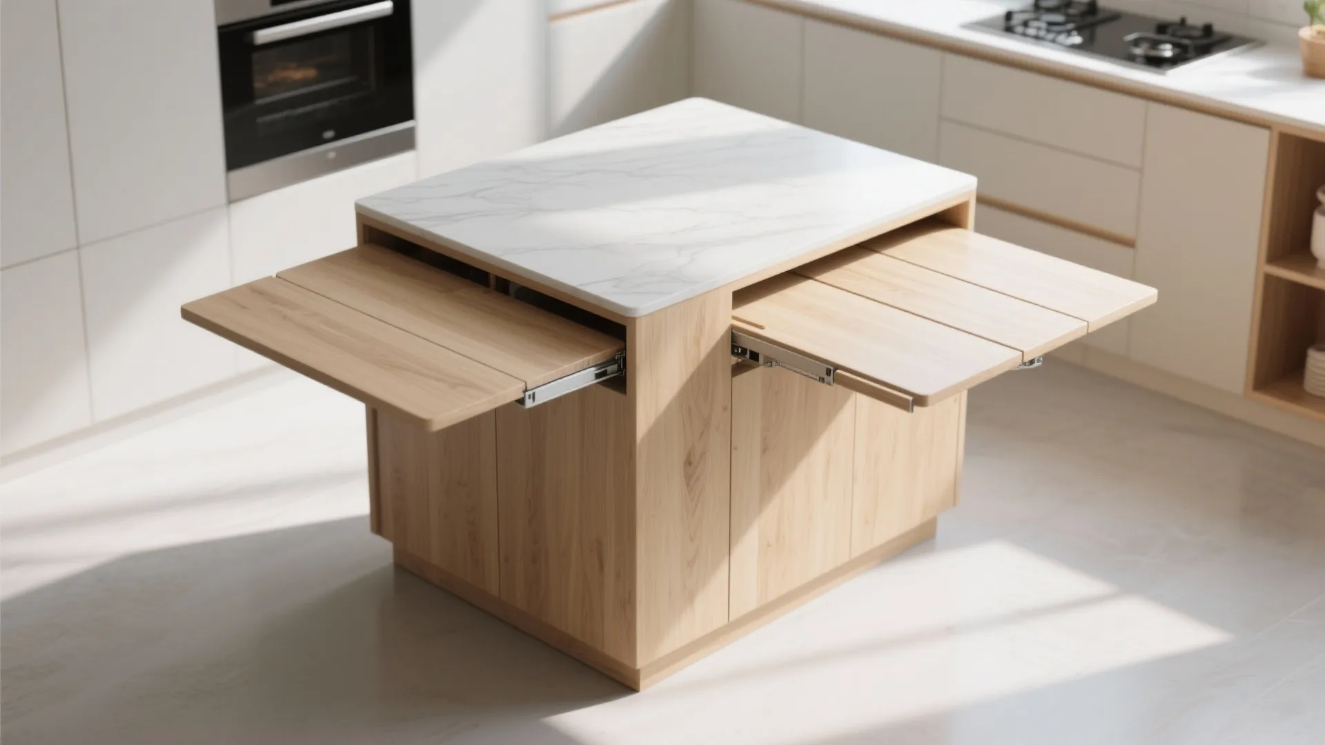 5. Fold-Out or Drop-Leaf Island