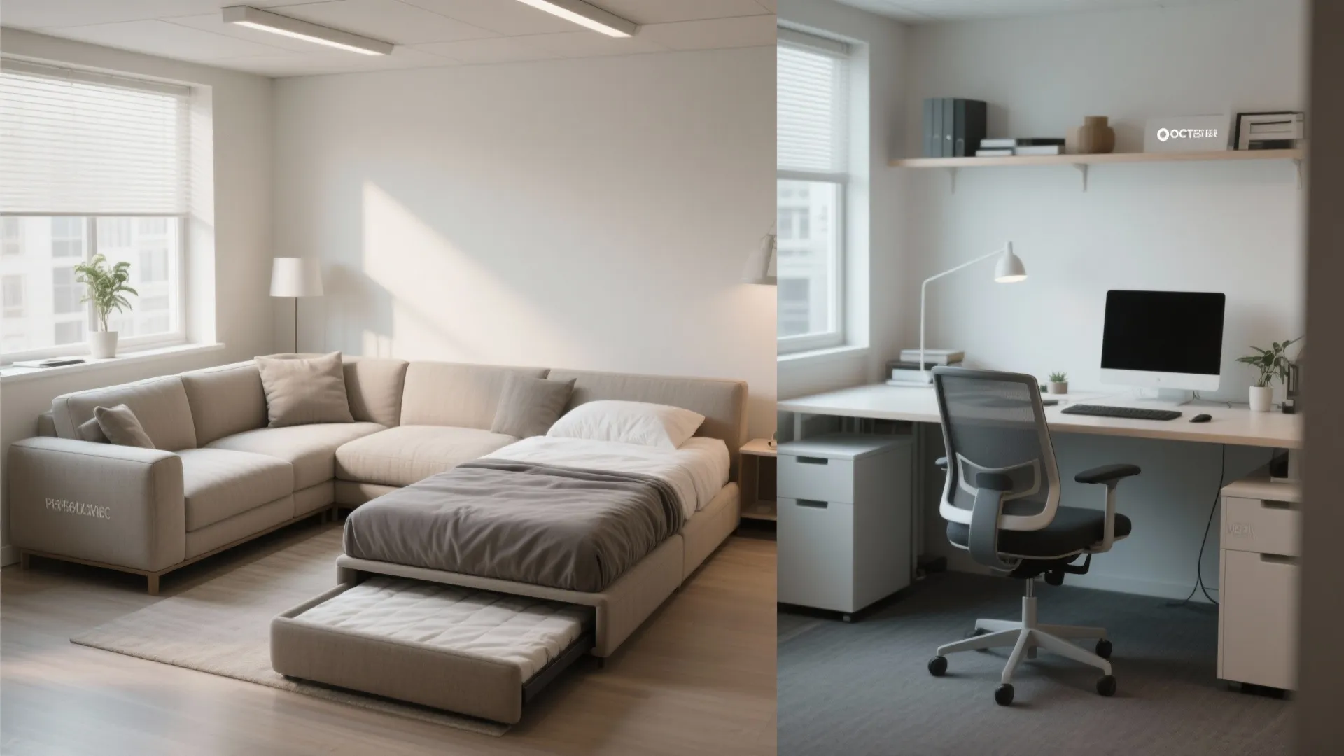 5. Fold-out sofa bed for multi-functional use