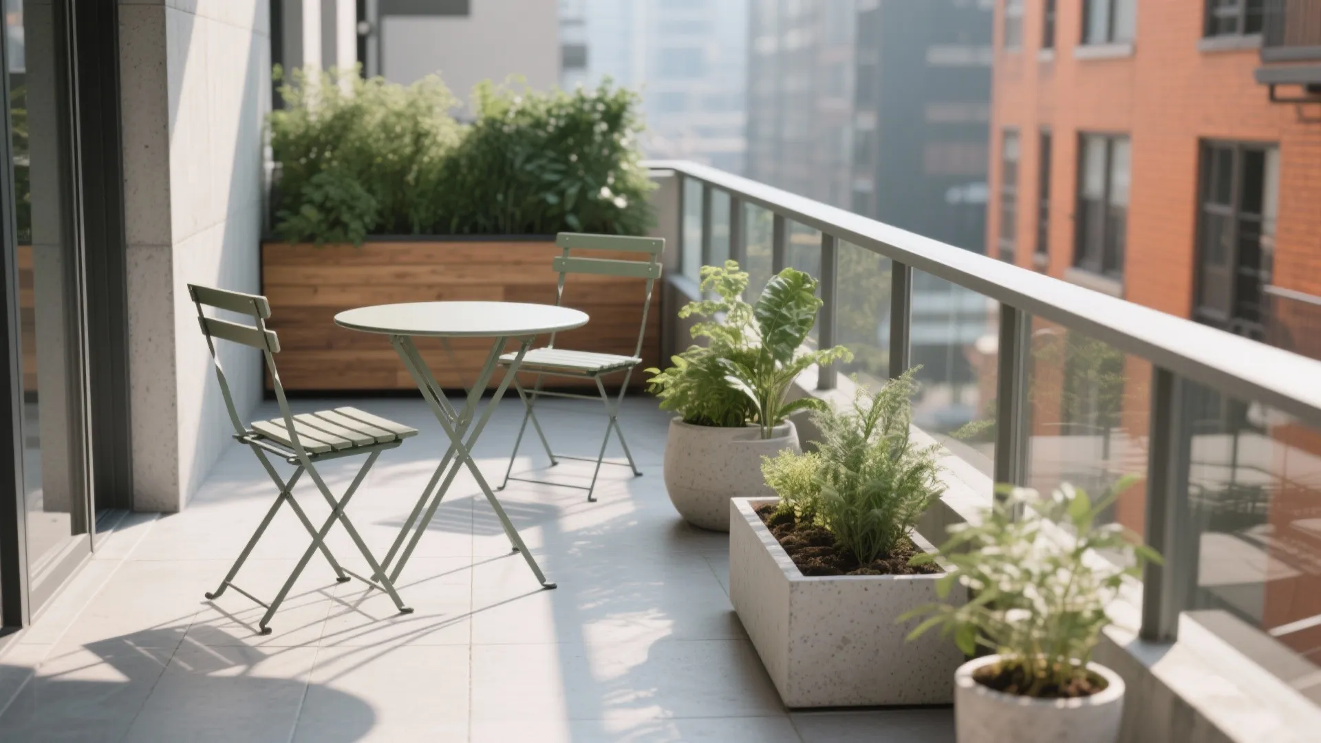 Foldable seating and railing planters