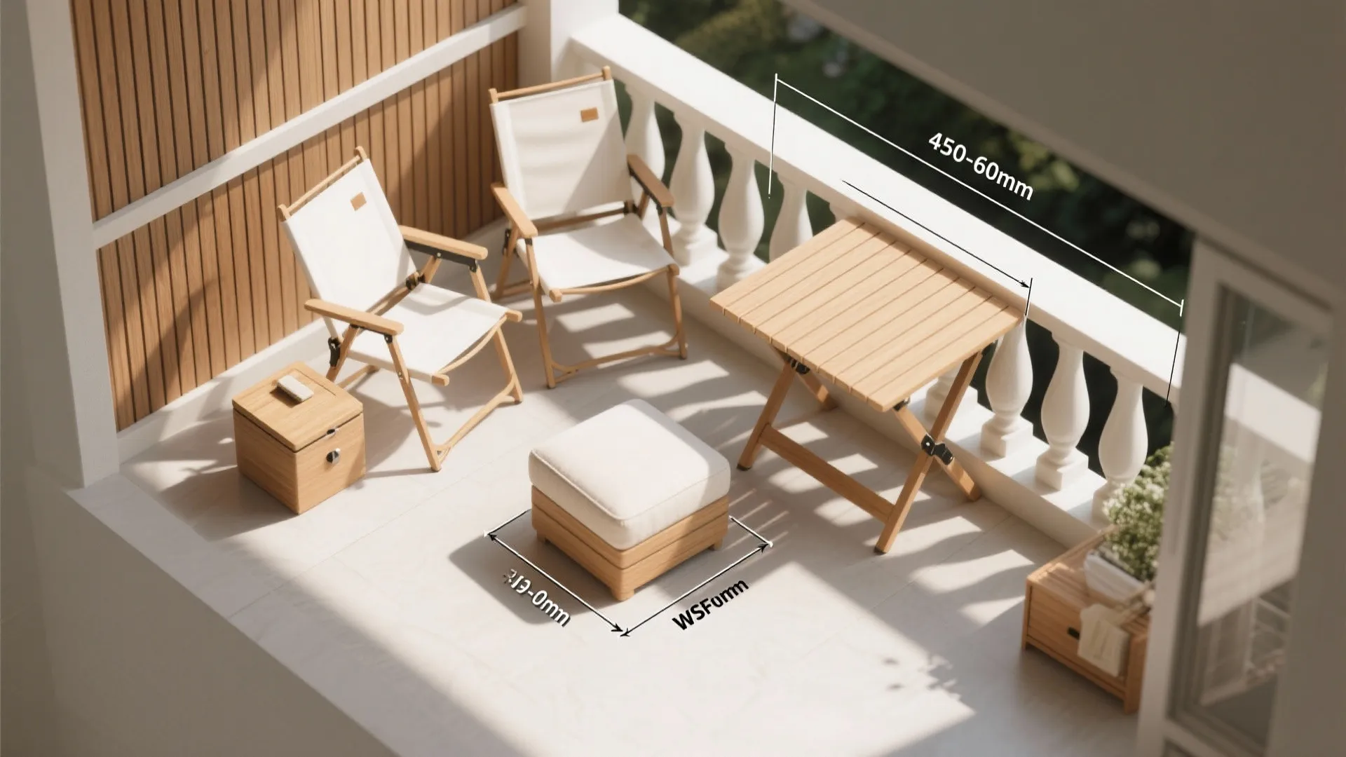 Fold-flat furniture and dual-height surfaces