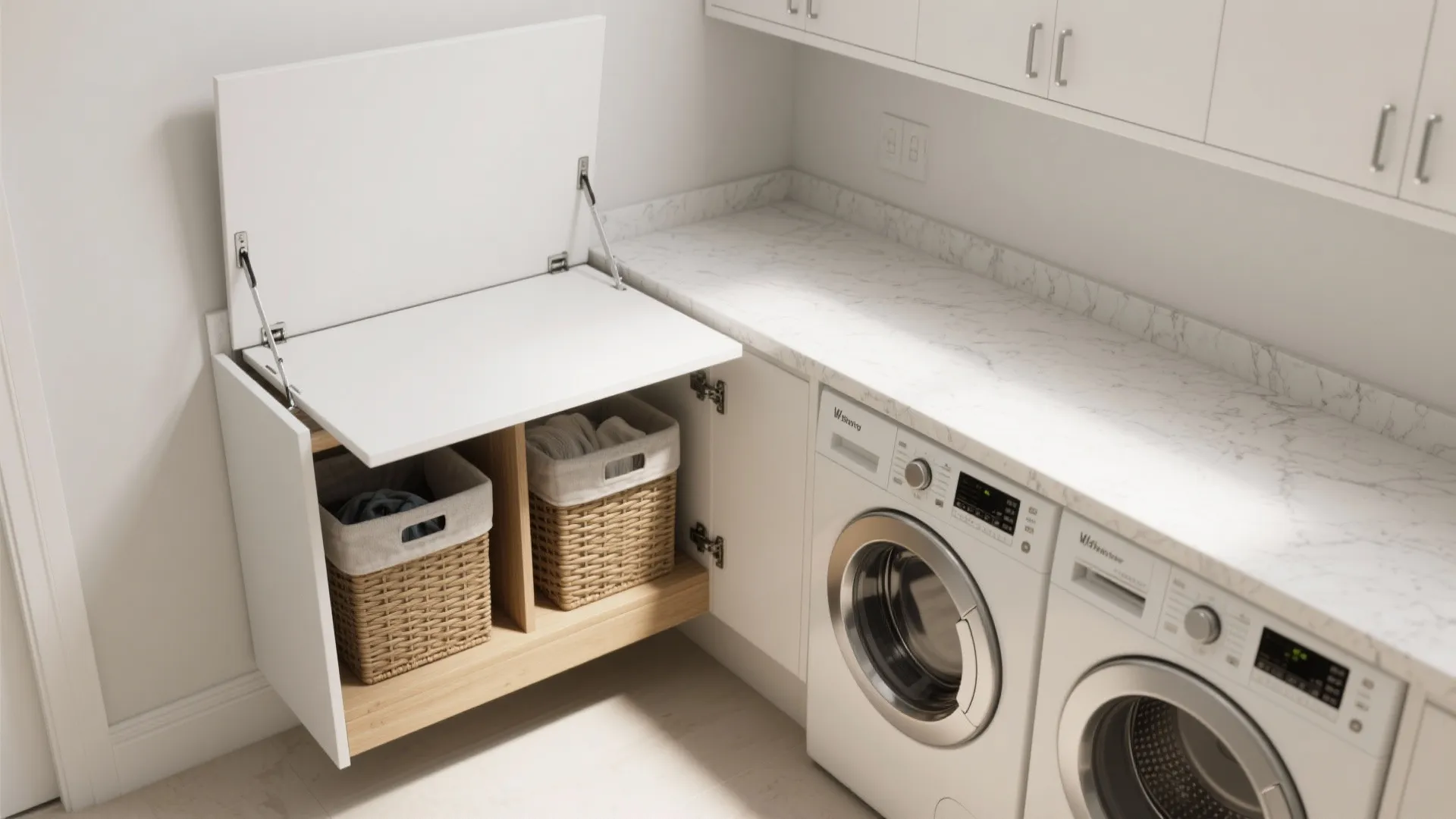 Tip 2: Fold-down surfaces and slide-out sorting