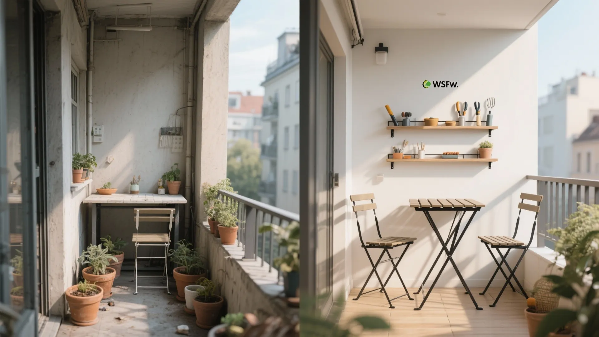 2) Foldaway bistro table that doubles as potting perch