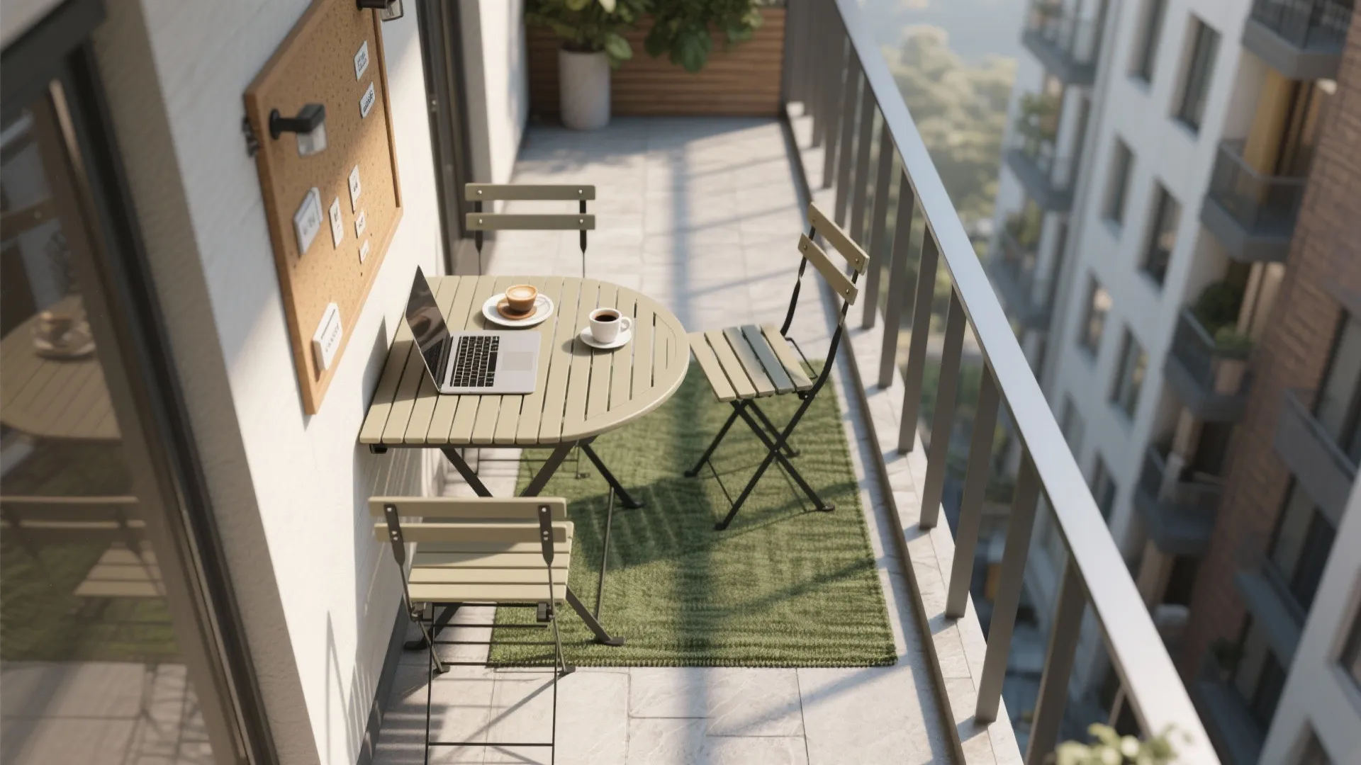 Tiny Dining Nook With a Fold-Down Table
