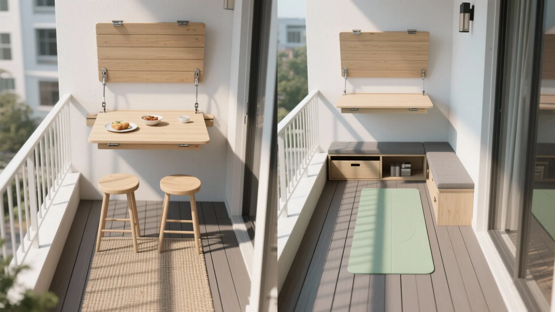 Fold-Down Table and Hidden Storage