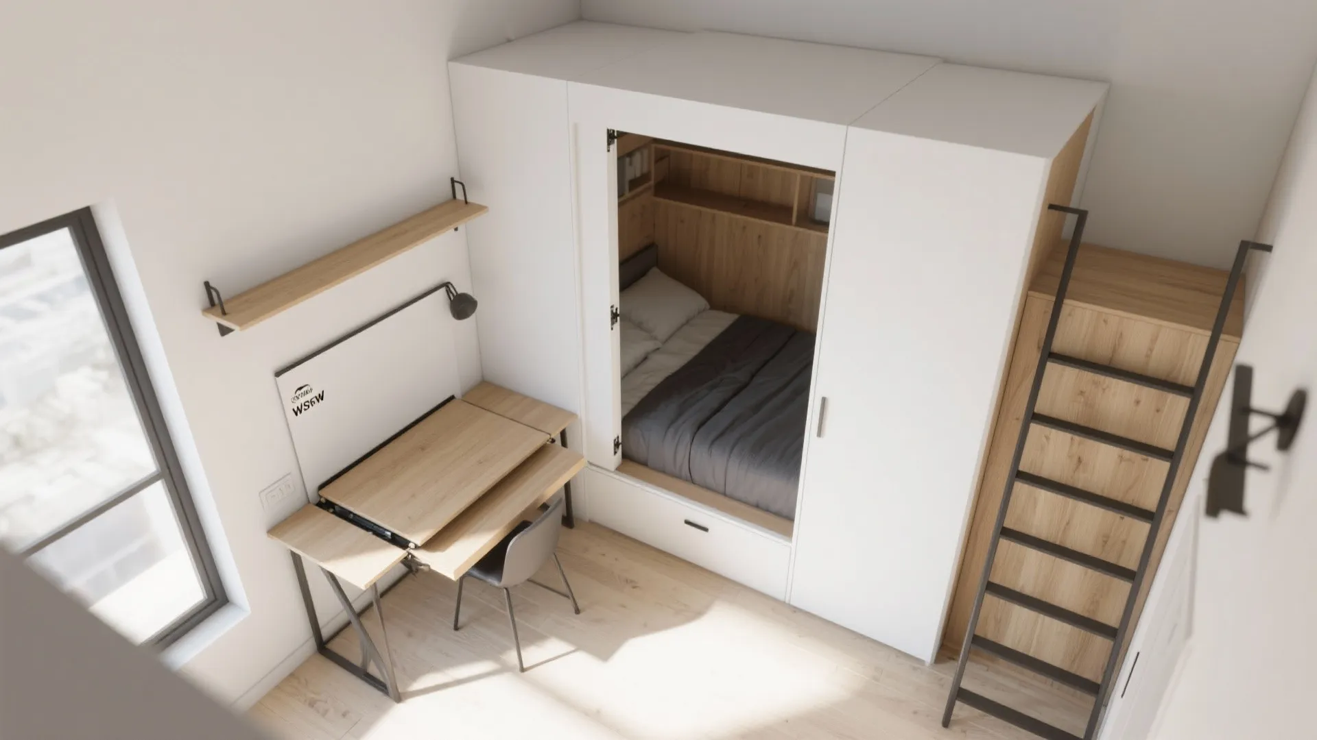 Fold-Down Moments: Desks, Tables, and Beds
