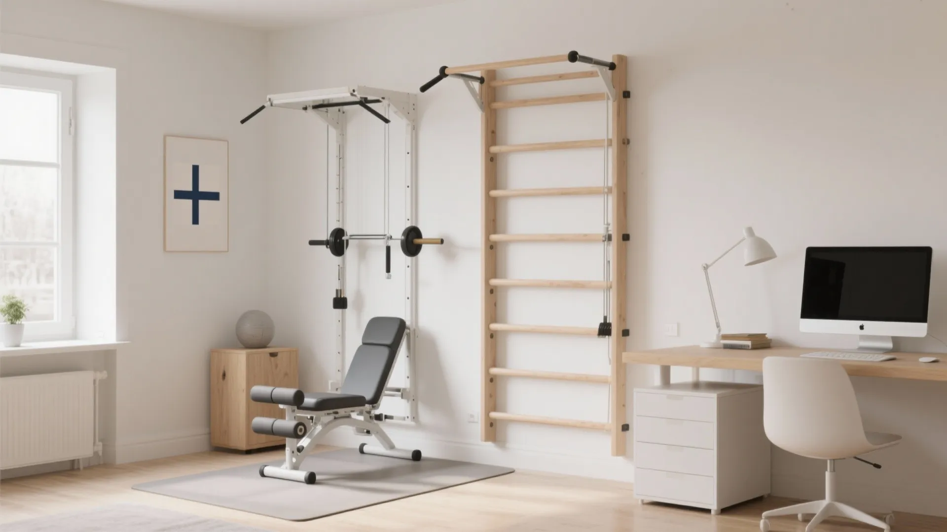 6. Fold-Up Wall Bars