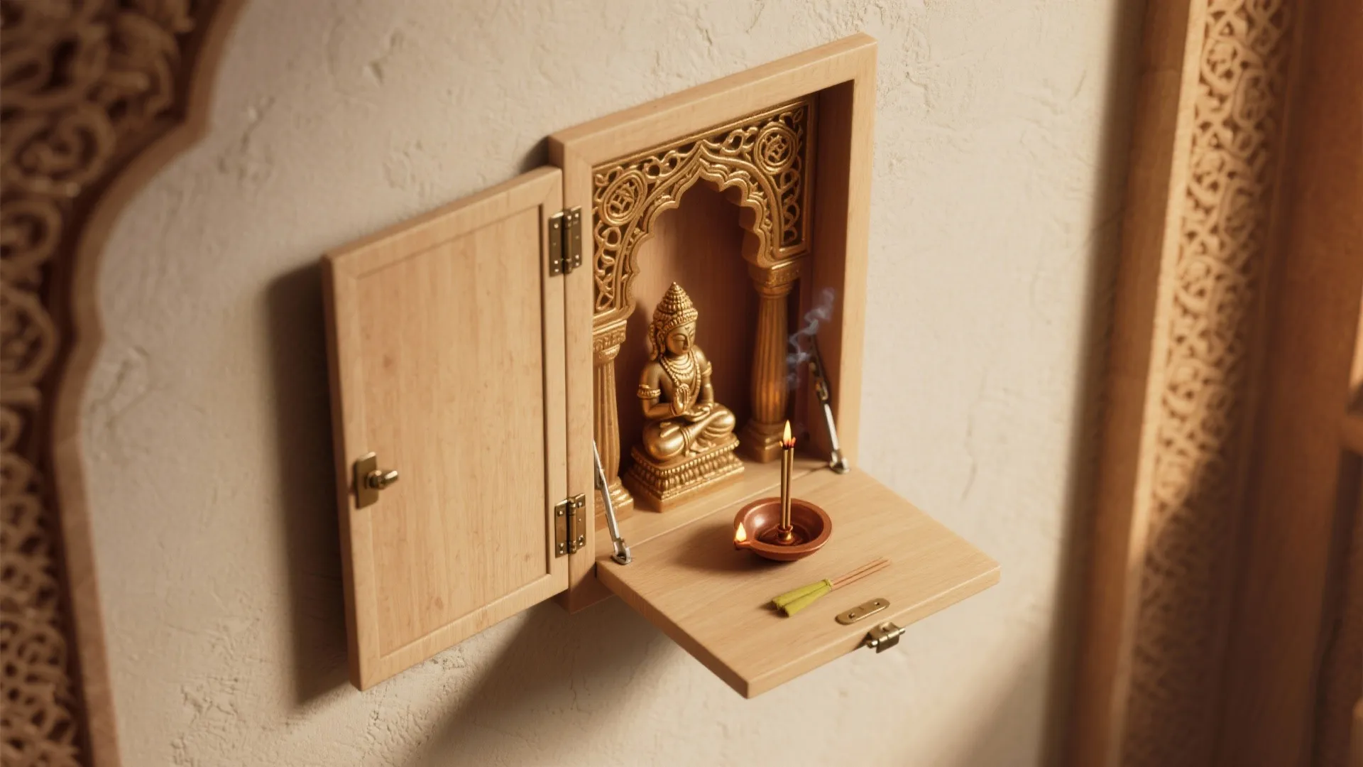 4. Wall-Mounted Foldable Altar