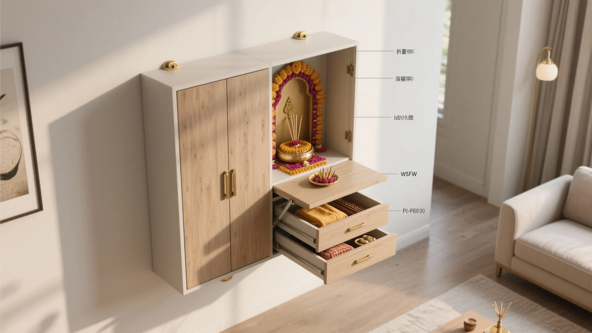 Foldable Altars and Hidden Storage