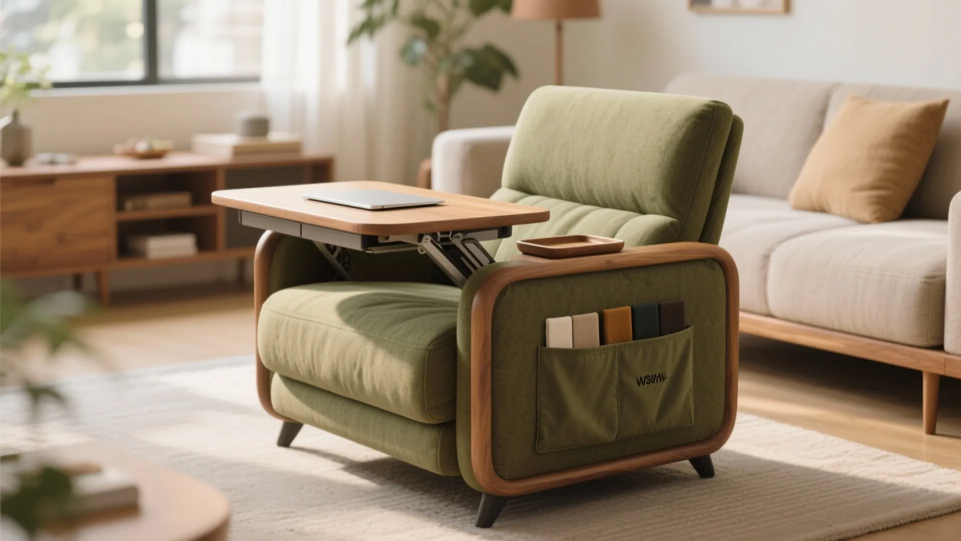 3. Foldable armchair with storage