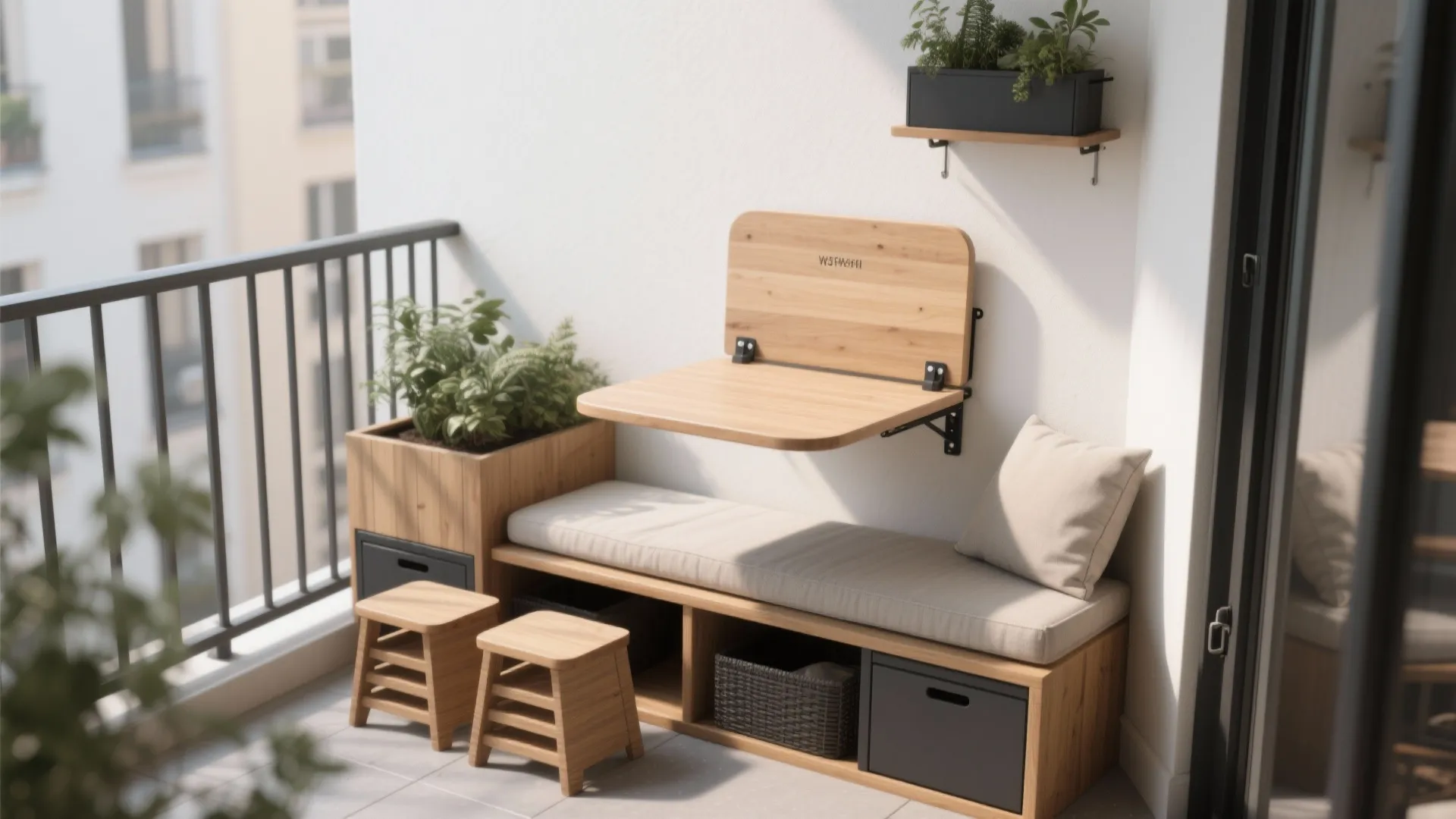 Foldable Furniture + Planter Benches