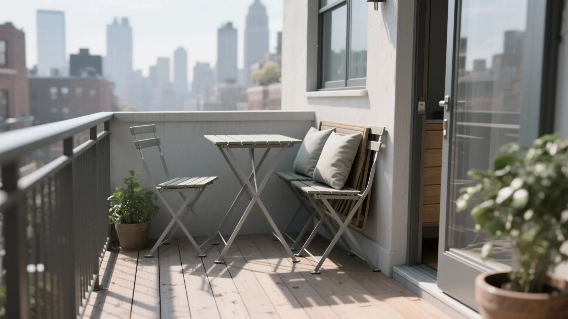 1. Foldable bistro sets that disappear