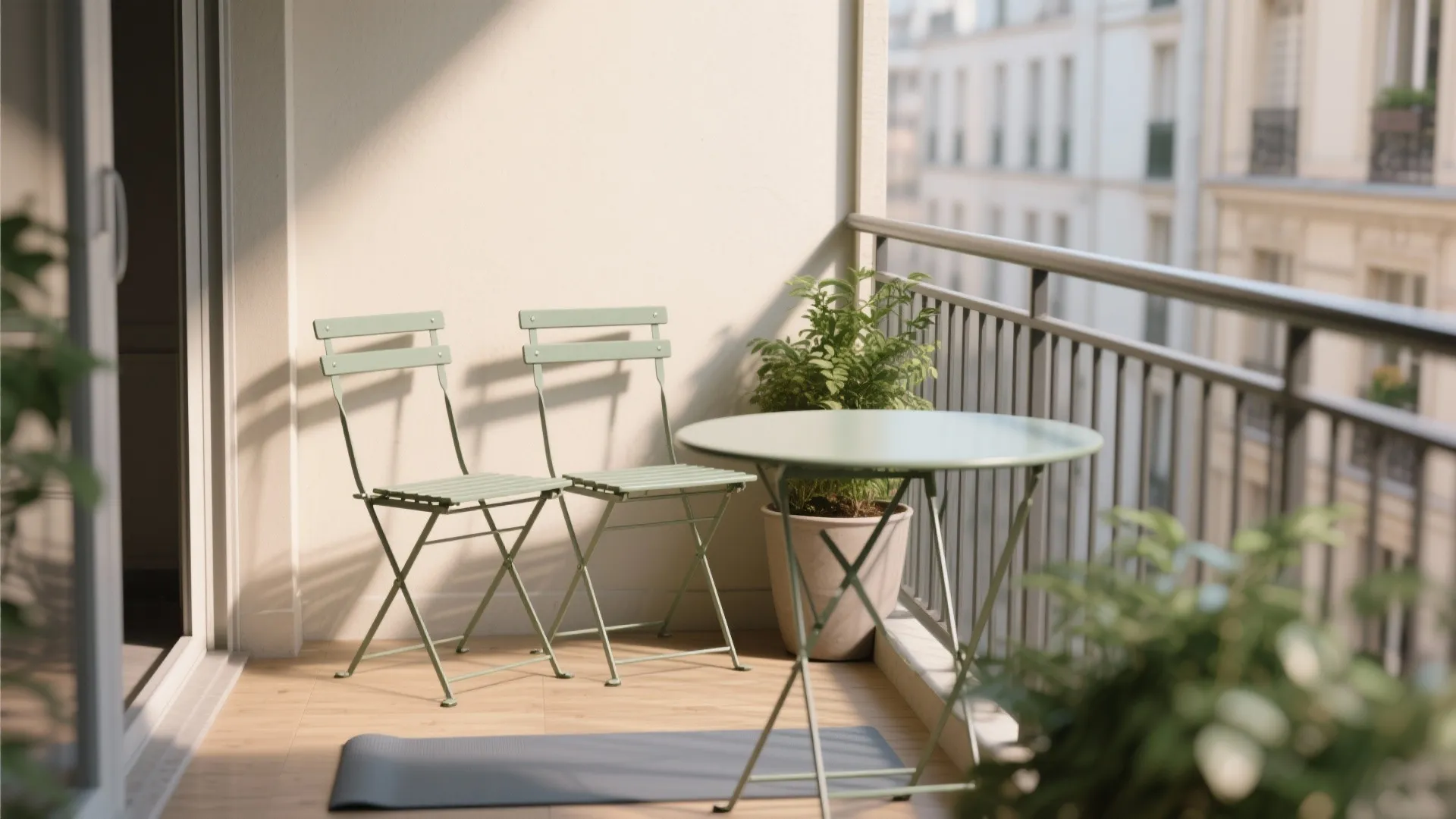Foldable Bistro Sets That Disappear When You Need Floor Space