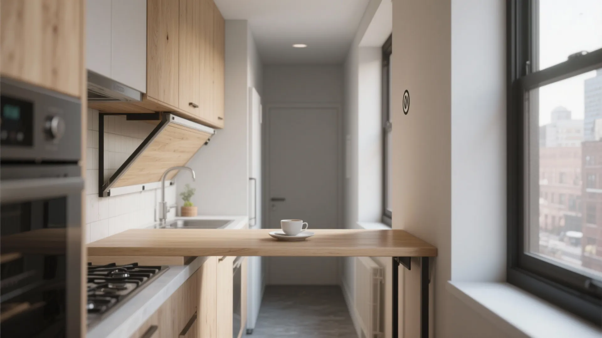 1. Foldable Breakfast Counter