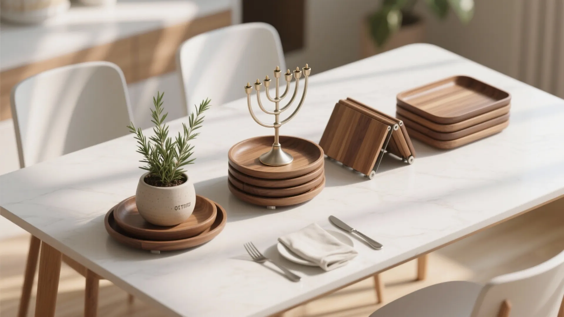 4. Foldable Centerpiece for Tiny Dining